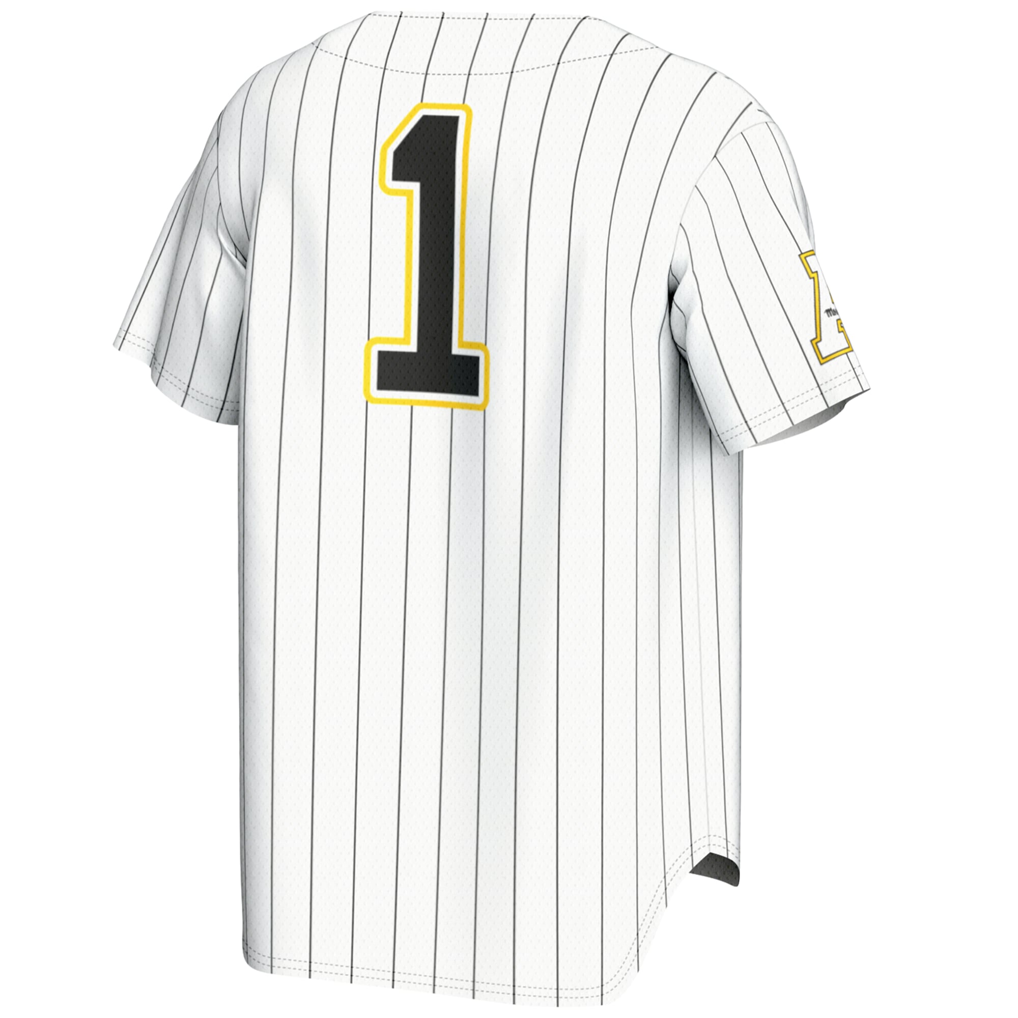 #1 Appalachian State Mountaineers Lightweight Baseball Jersey White - back view