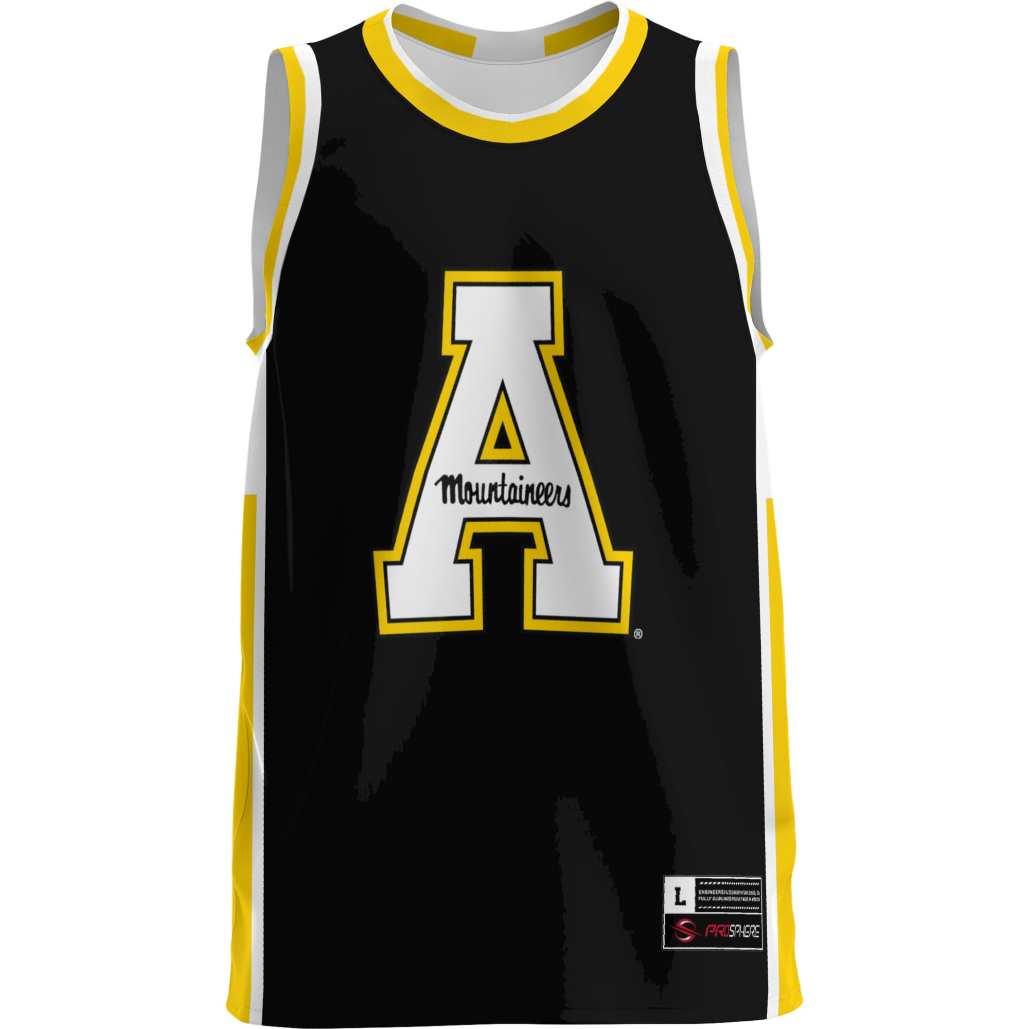 Appalachian State Mountaineers Lightweight Basketball Jersey Gold - front view