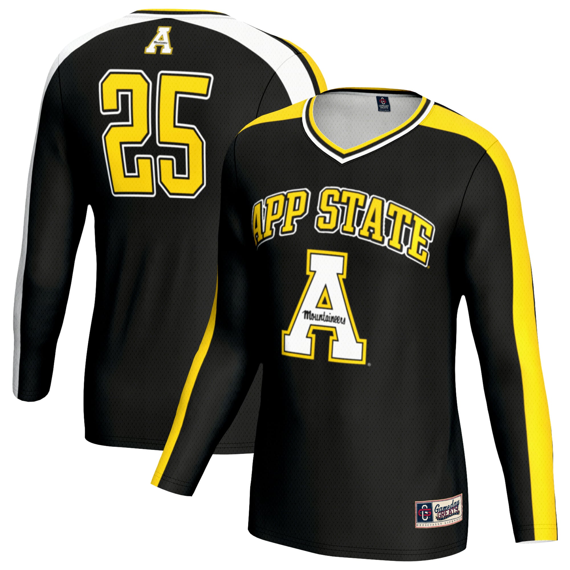 Appalachian State Mountaineers Unisex Women's Volleyball Lightweight Fashion - front and back view