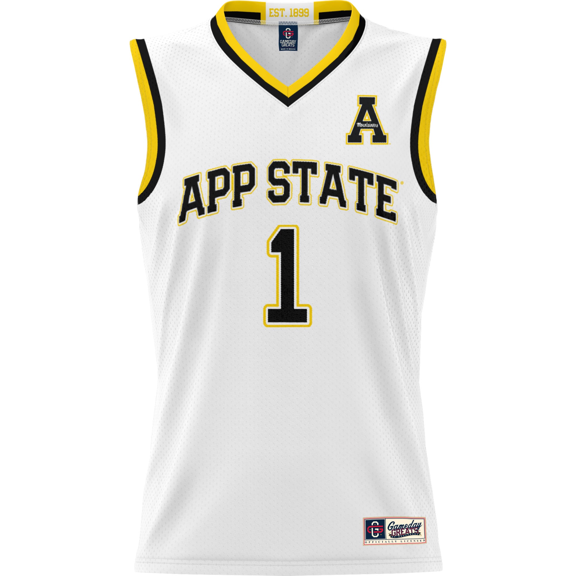 #70 Appalachian State Mountaineers Youth Lightweight Basketball Jersey White - front view