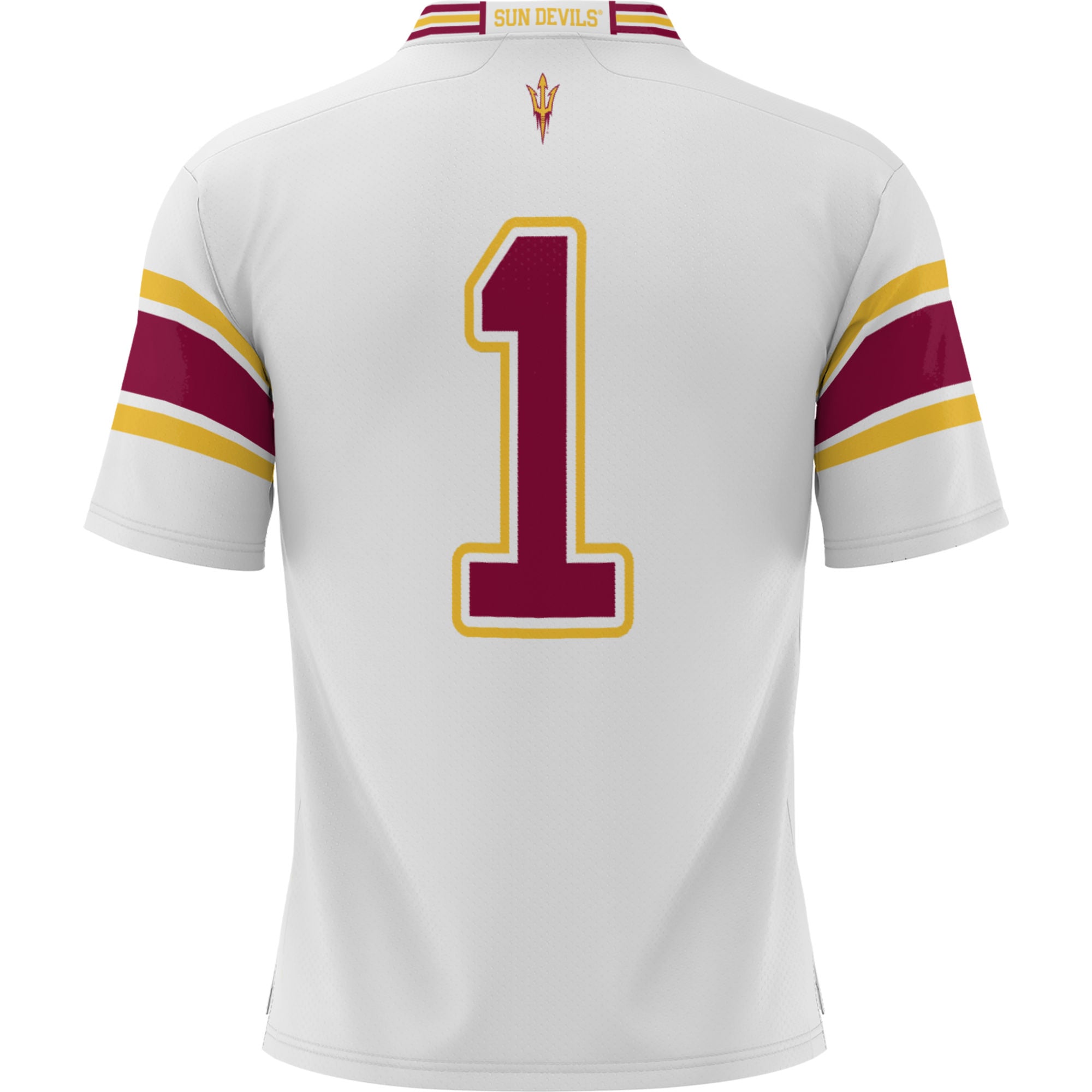 #1 Arizona State Sun Devils Youth Football Jersey White - back view