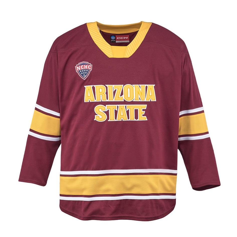 Arizona State Sun Devils Hockey Jersey - Maroon - front view
