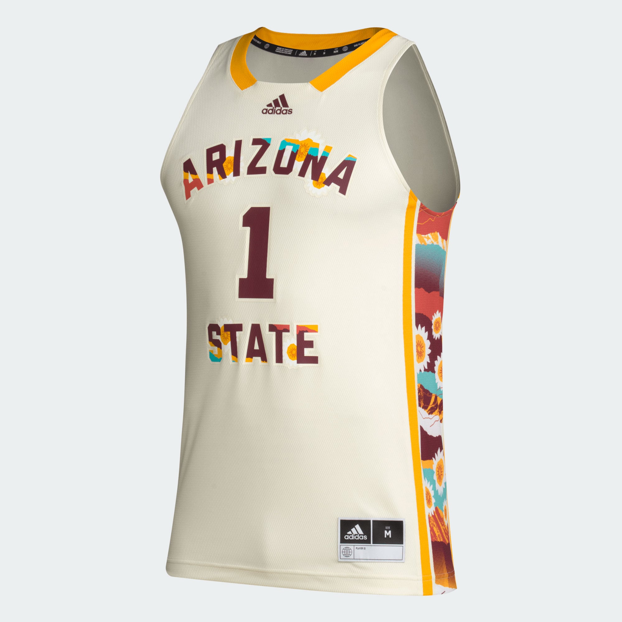 #1 Arizona State Sun Devils Honoring Black Excellence Basketball Jersey Khaki - front view