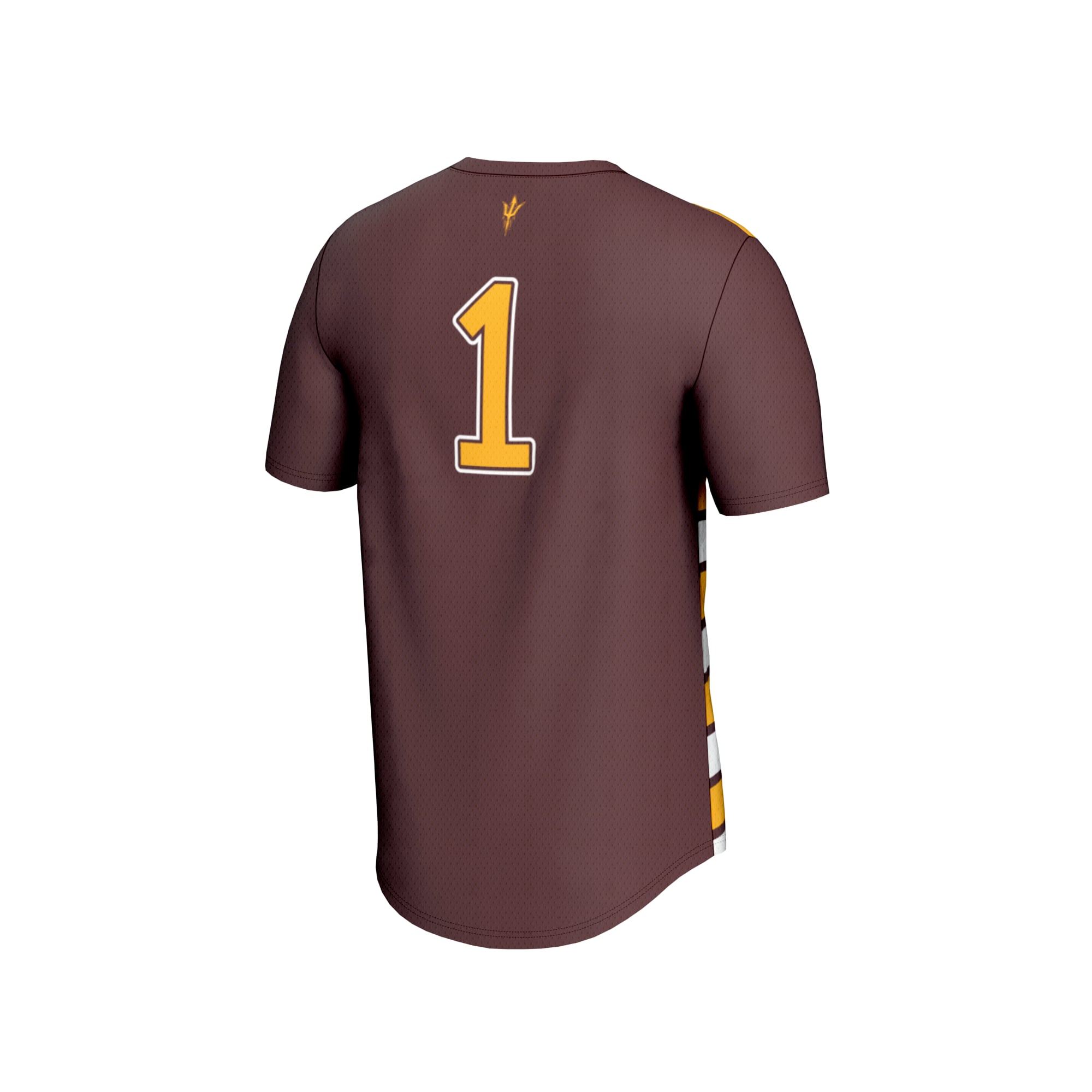 #1 Arizona State Sun Devils Lightweight Soccer Fashion Jersey Maroon - back view