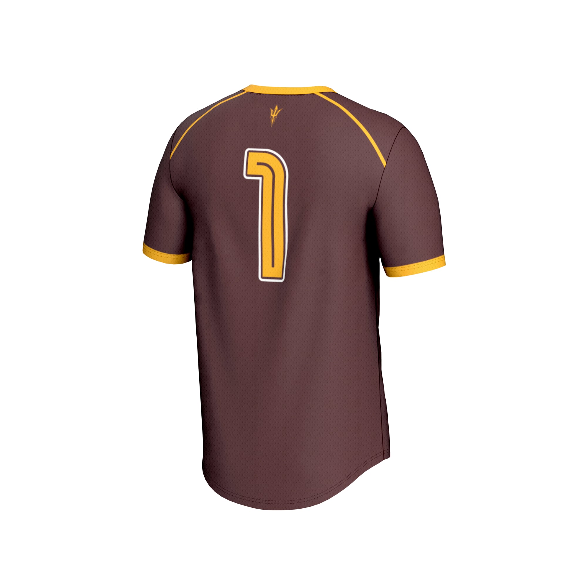 #1 Arizona State Sun Devils Lightweight Women's Lacrosse Fashion Jersey Maroon - back view
