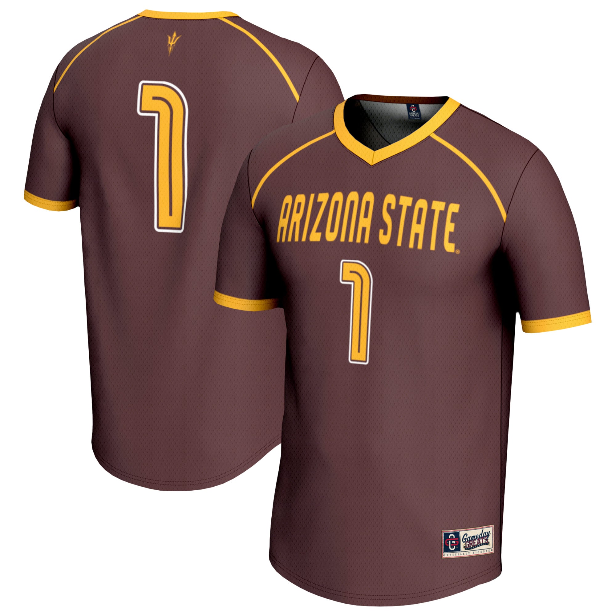 #1 Arizona State Sun Devils Lightweight Women's Lacrosse Fashion Jersey - front and back view