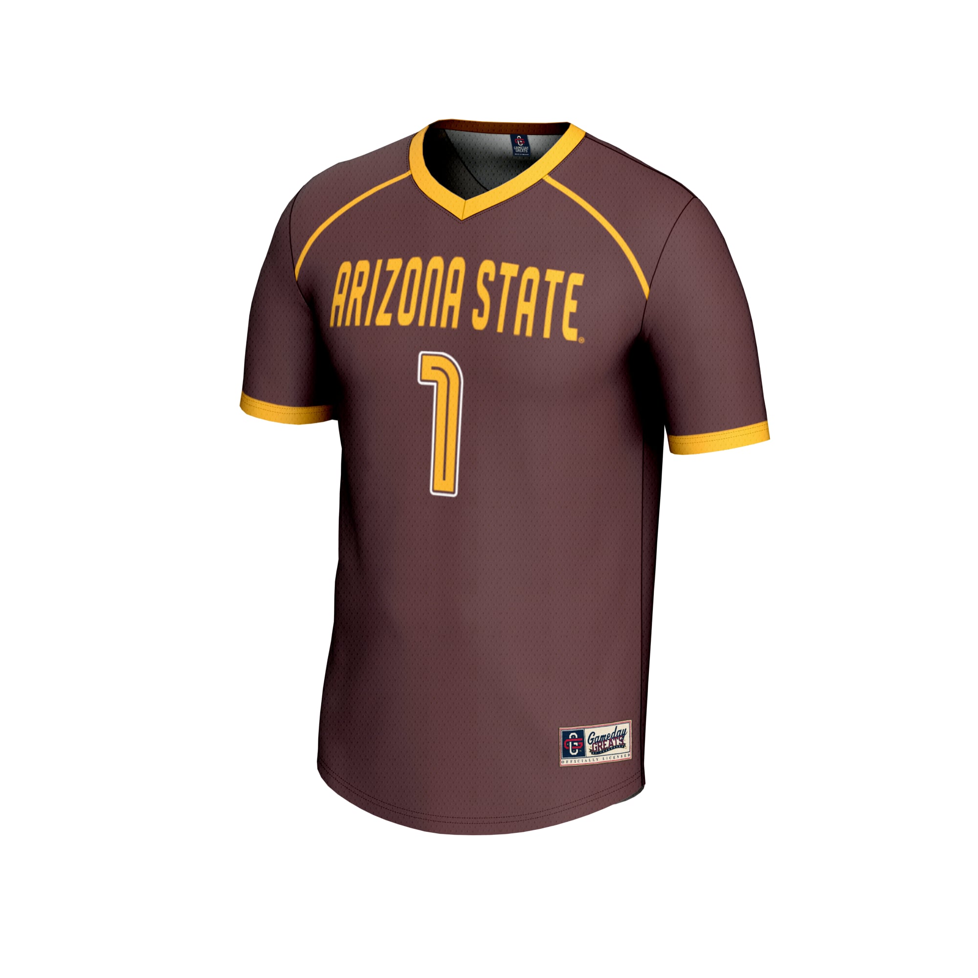 #1 Arizona State Sun Devils Lightweight Women's Lacrosse Fashion Jersey Maroon - front view