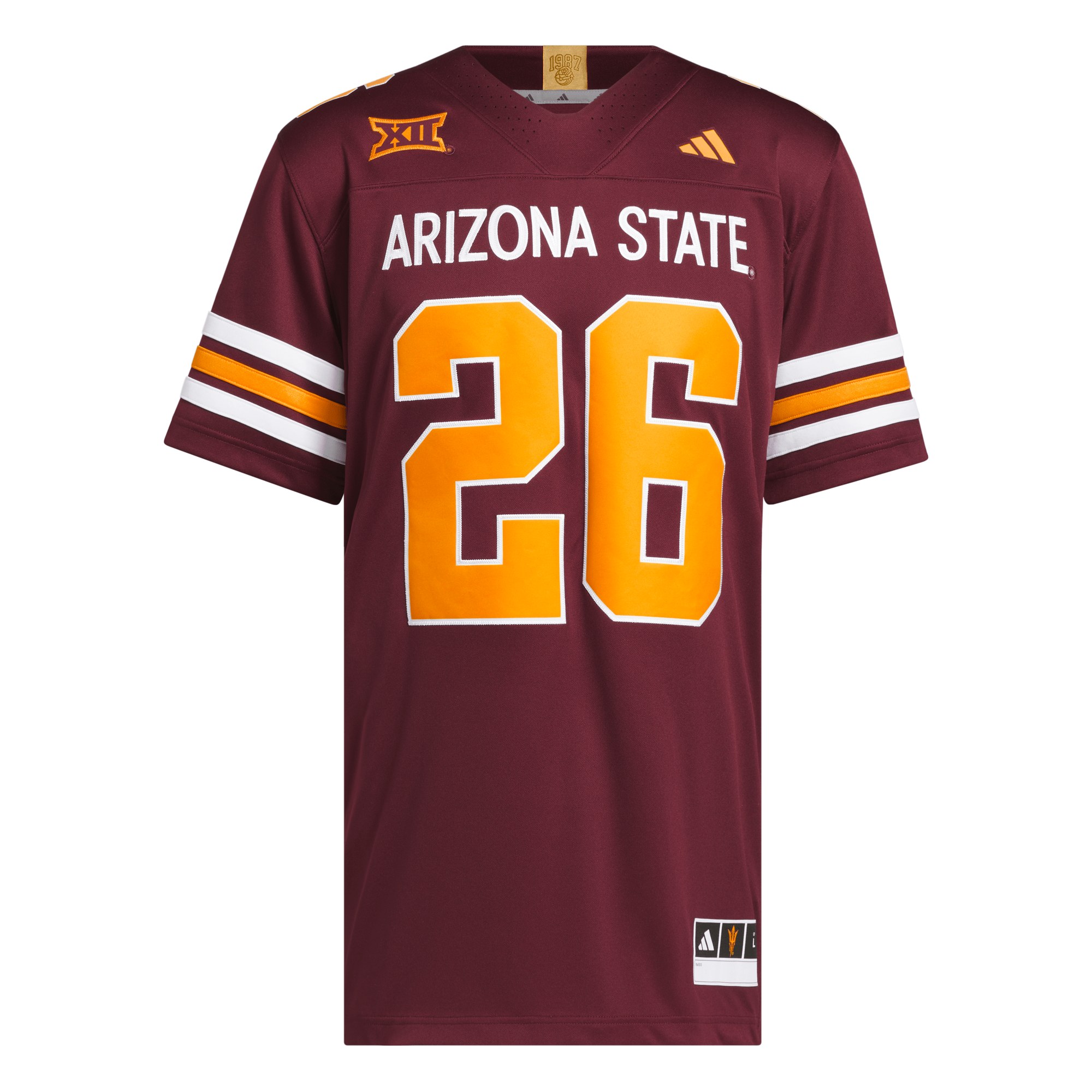 #26 Arizona State Sun Devils Roses & Devils Strategy Jersey Maroon - detail view 1