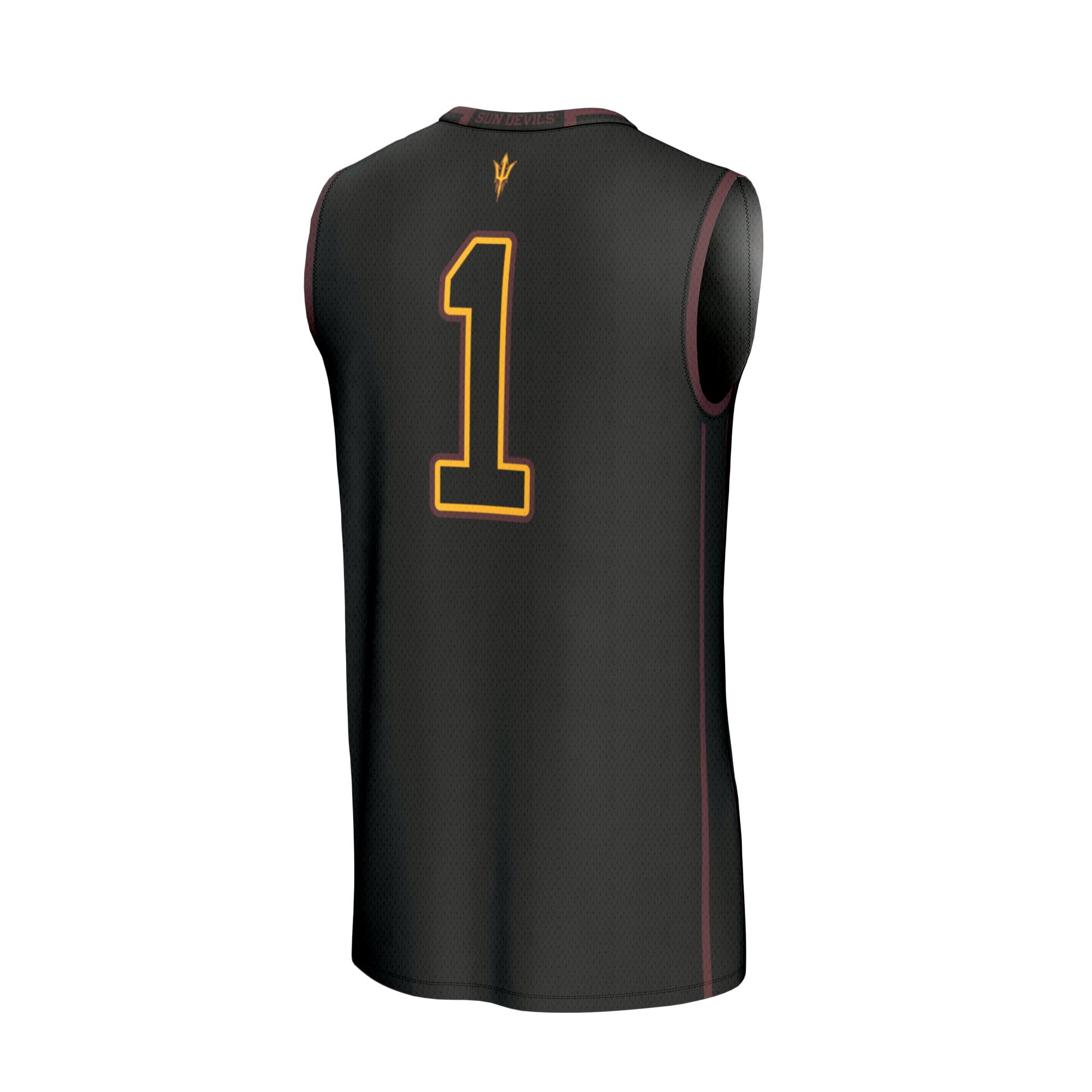 #1 Arizona State Sun Devils Unisex Lightweight Collegiate Basketball Fashion Jersey - back view