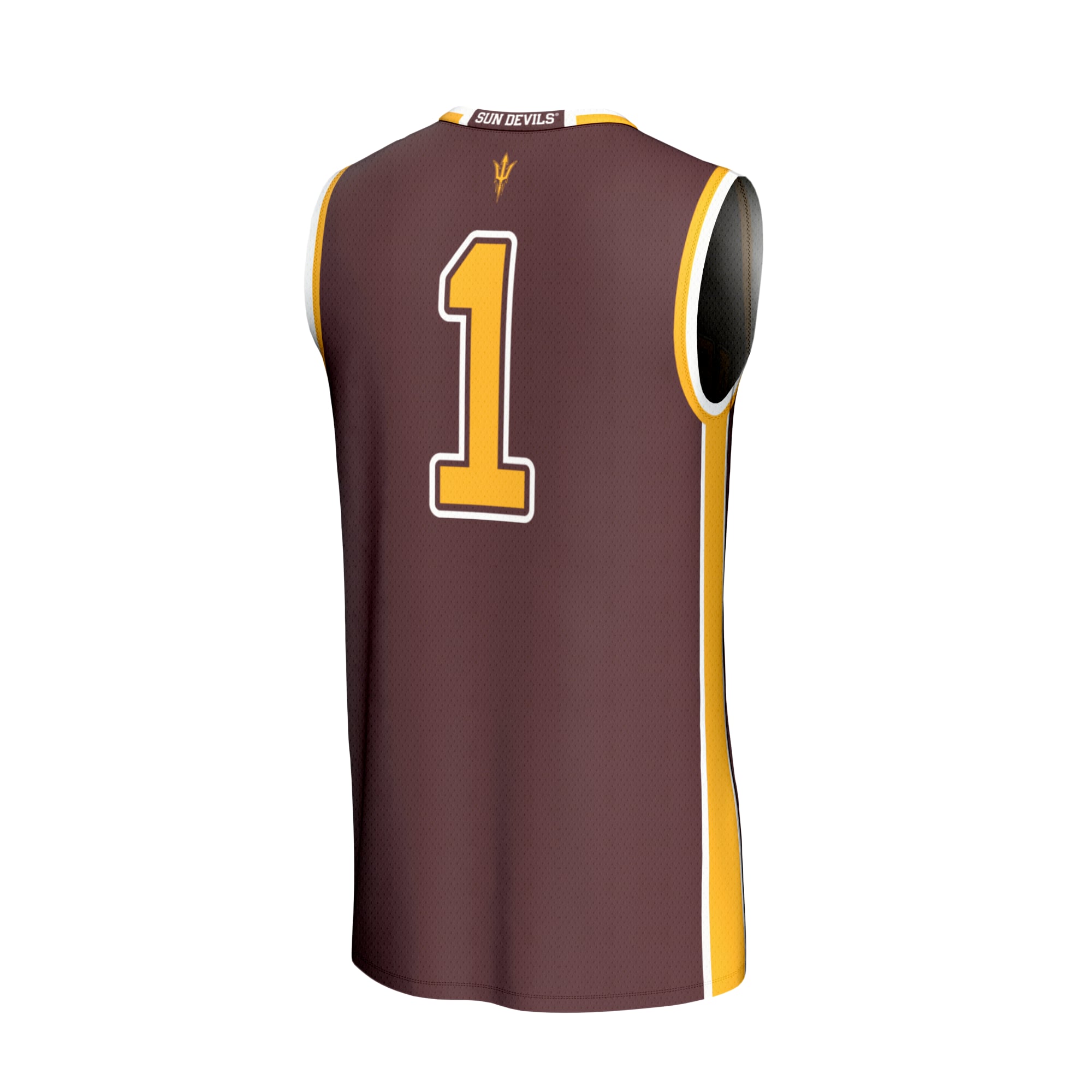 #1 Arizona State Sun Devils Unisex Lightweight Collegiate Basketball Fashion Jersey - back view
