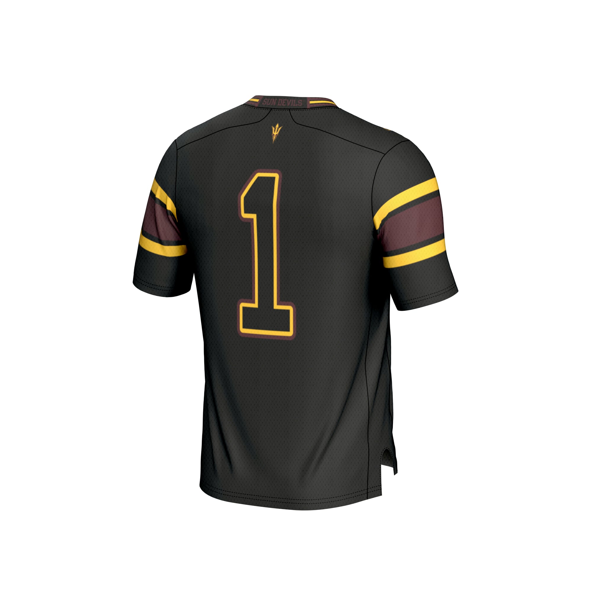 #1 Arizona State Sun Devils Unisex Lightweight Collegiate Football Fashion Jersey Black - back view