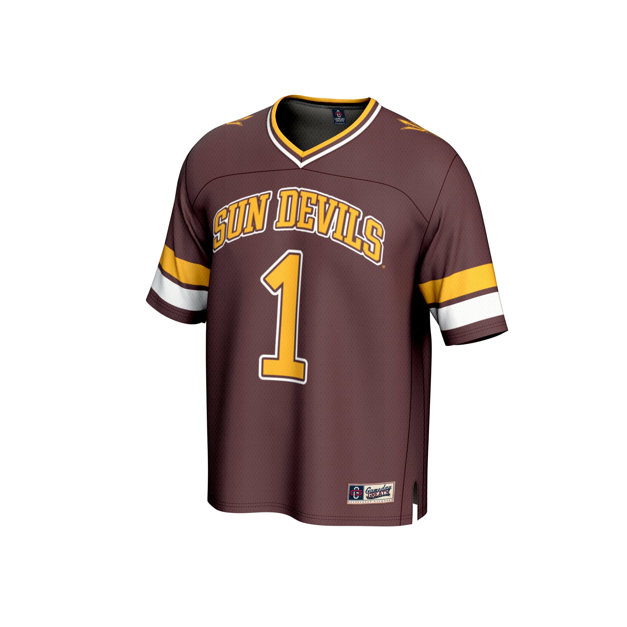 #1 Arizona State Sun Devils Unisex Lightweight Collegiate Football Fashion Jersey - front view