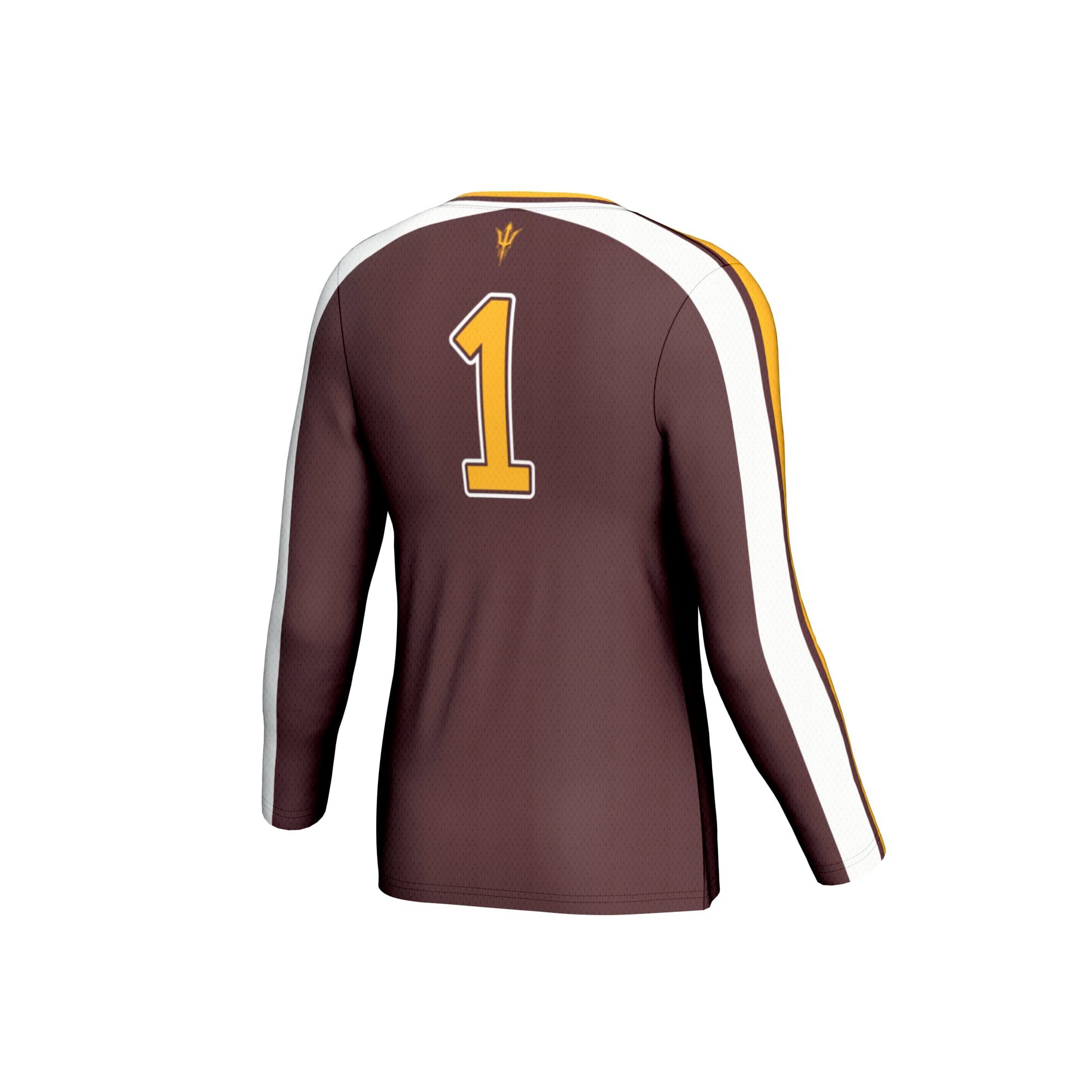 #1 Arizona State Sun Devils Unisex Lightweight Collegiate Volleyball Fashion Jersey - back view