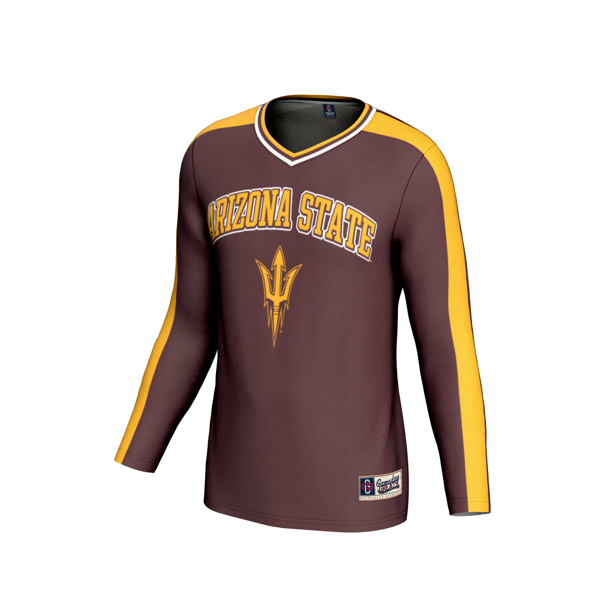 #1 Arizona State Sun Devils Unisex Lightweight Collegiate Volleyball Fashion Jersey - front view