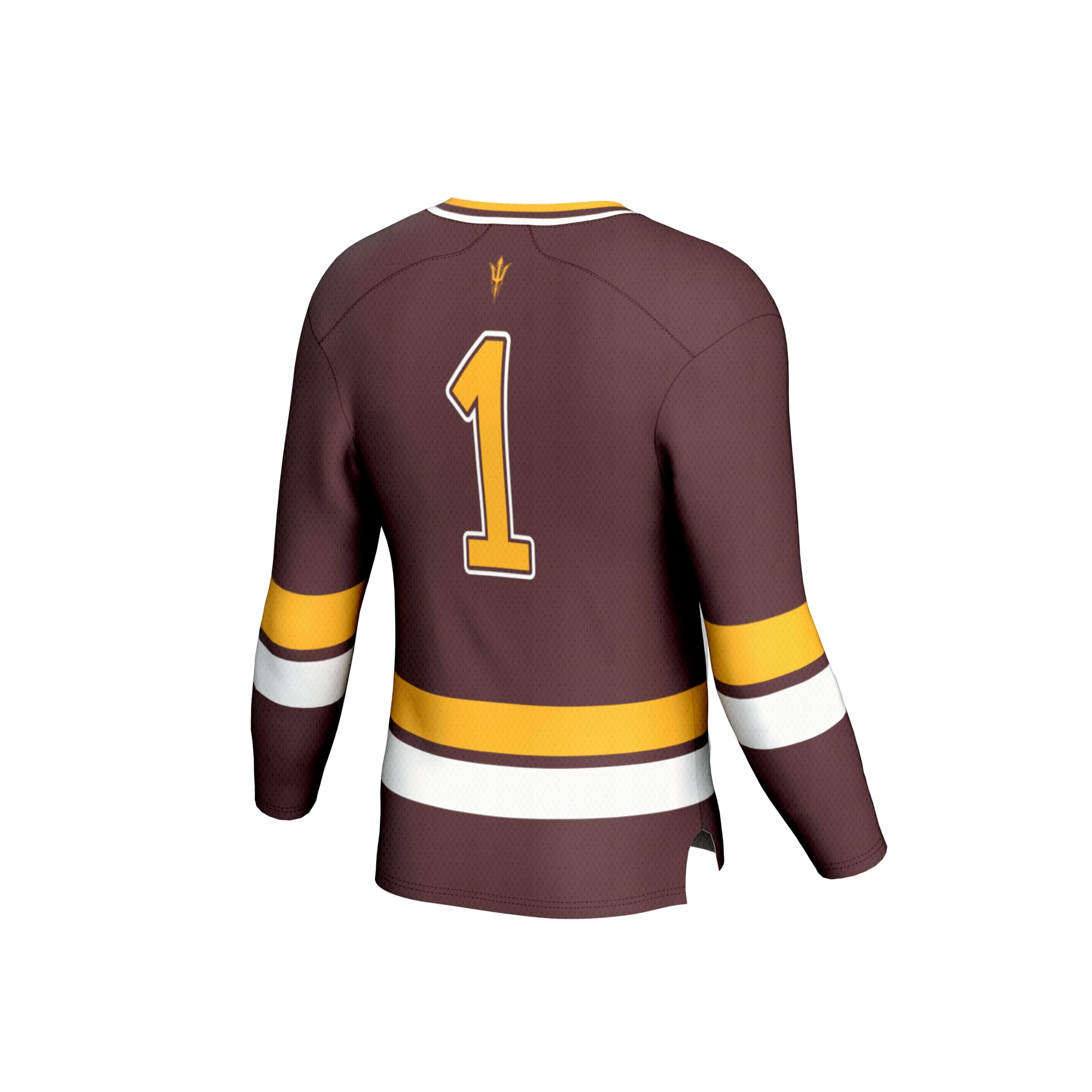 Arizona State Sun Devils Unisex Lightweight Hockey Fashion Jersey Maroon - back view