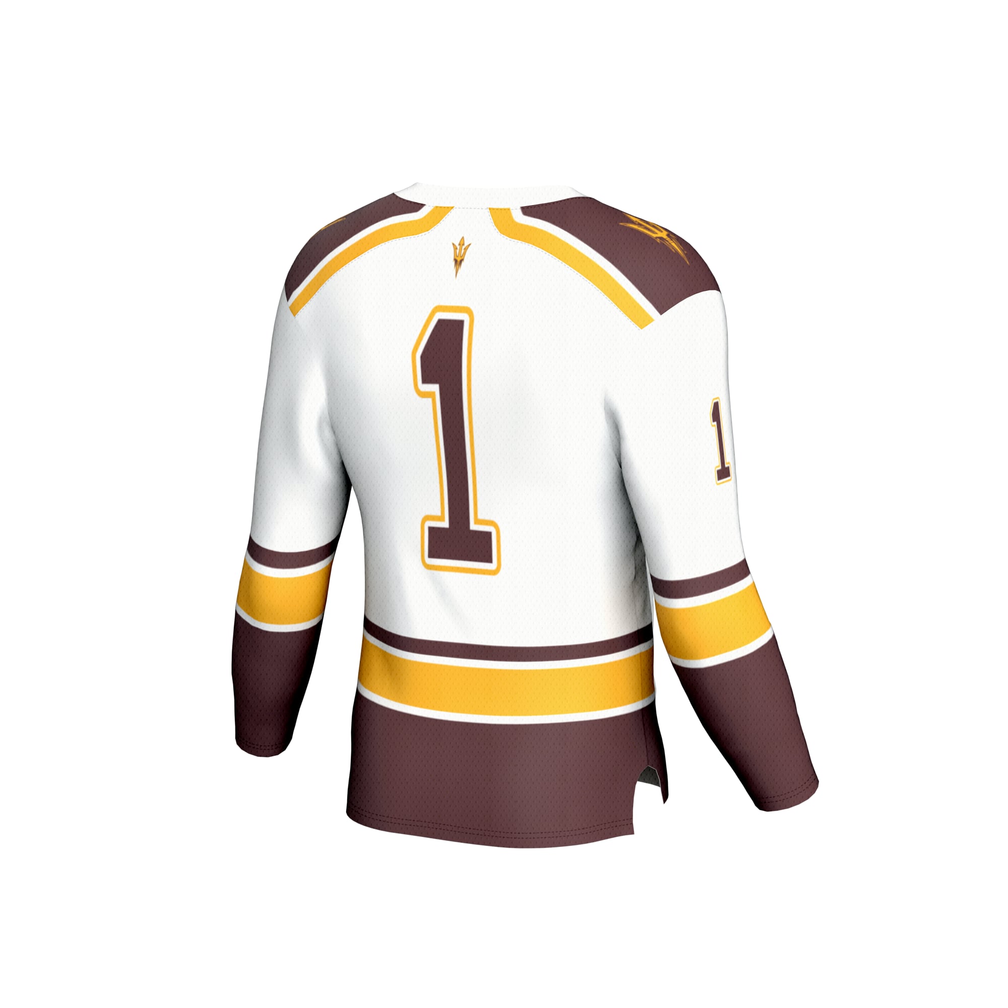 Arizona State Sun Devils Unisex Lightweight Hockey Fashion Jersey White - back view