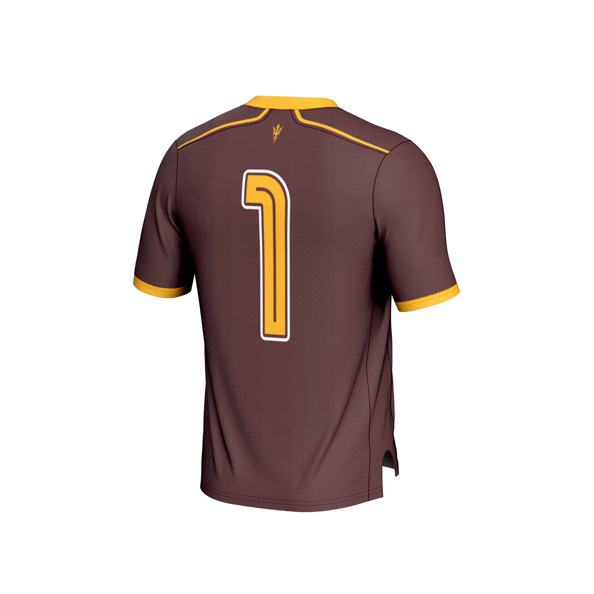 Arizona State Sun Devils Unisex Lightweight Men's Lacrosse Fashion Jersey Maroon - back view