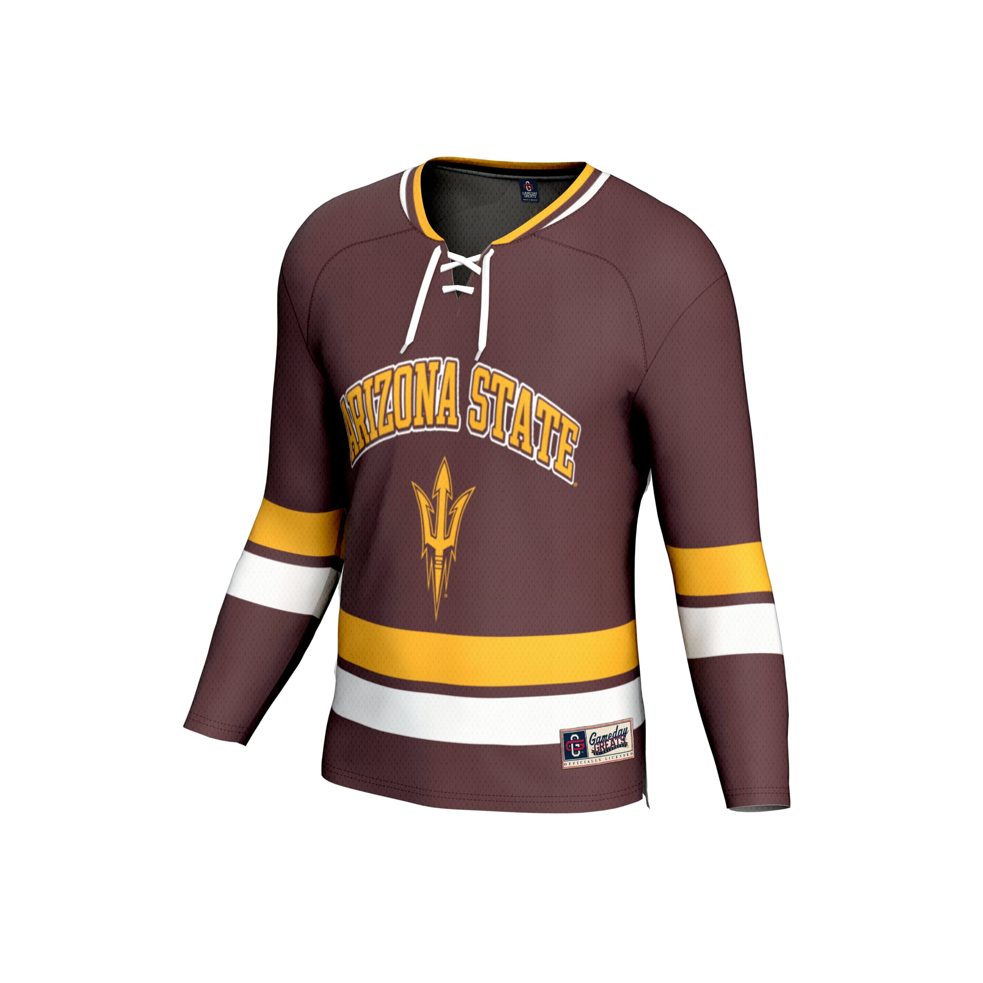 Arizona State Sun Devils Youth Lightweight Hockey Fashion Jersey Maroon - front view