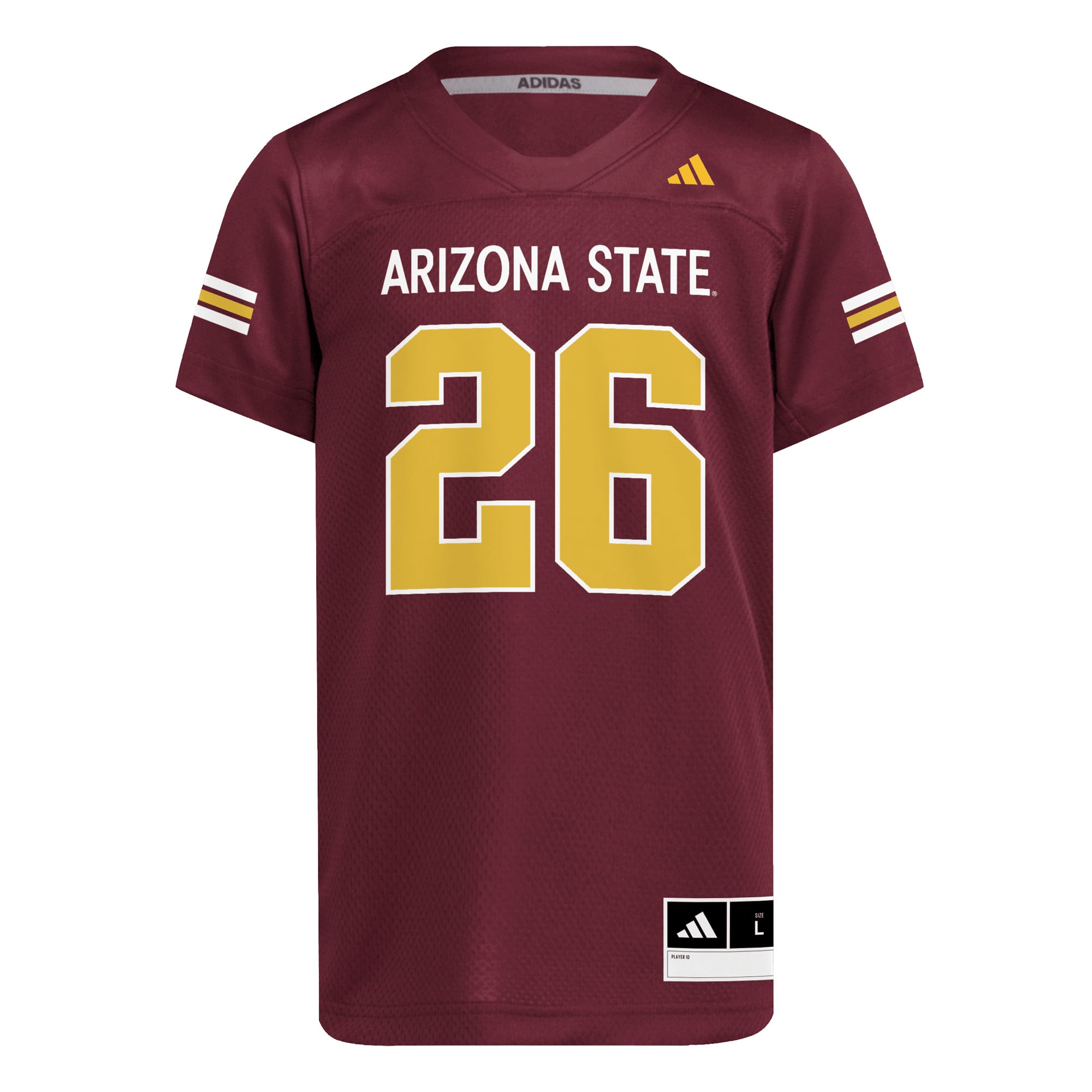 #26 Arizona State Sun Devils Youth Roses & Devils Strategy Football Jersey Maroon - front view