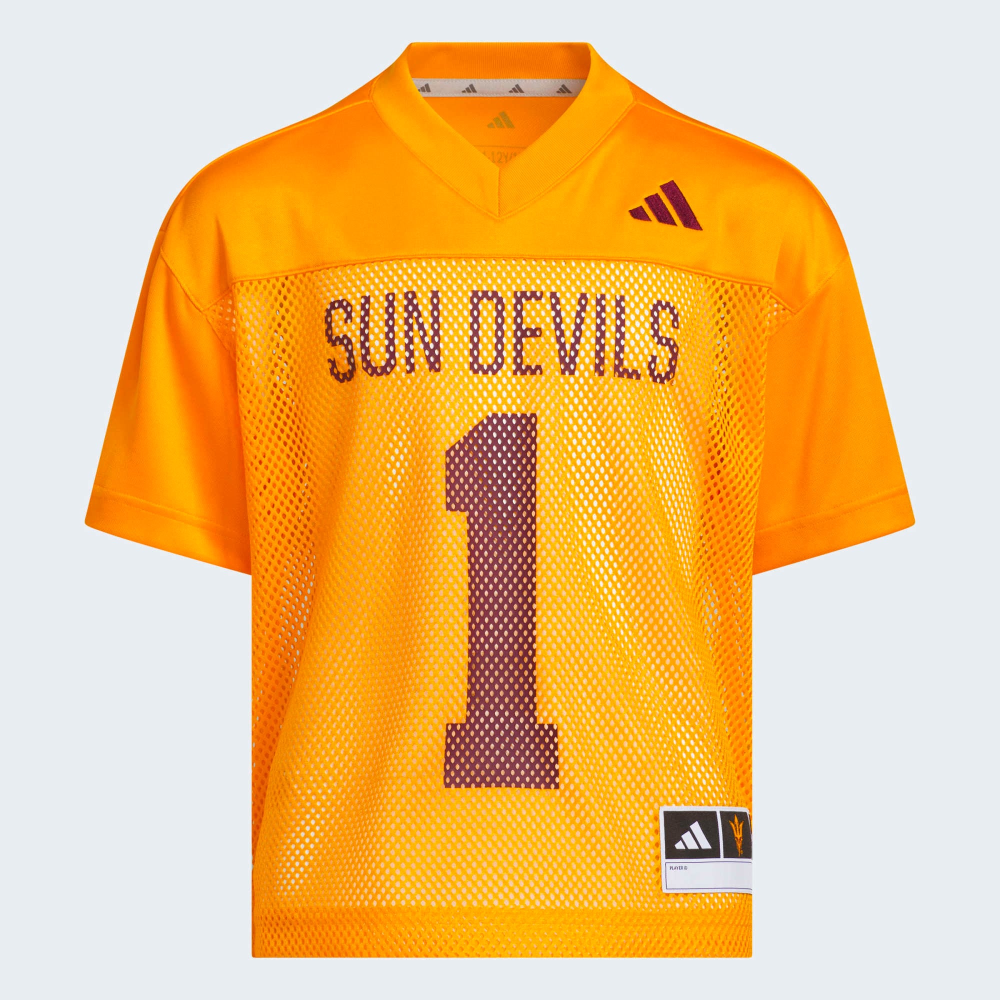 Arizona State Sun Devils Youth Tailgate Jersey Gold - front and back view