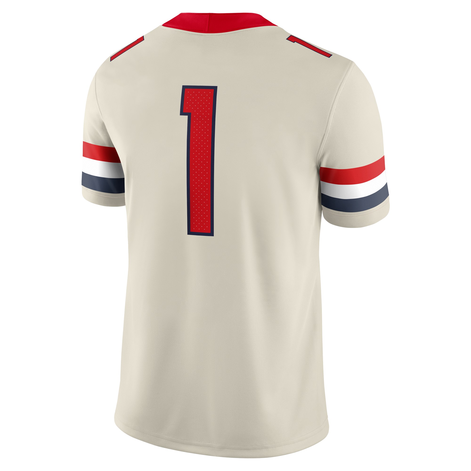 #1 Arizona Wildcats Alternate Football Jersey Cream - back view