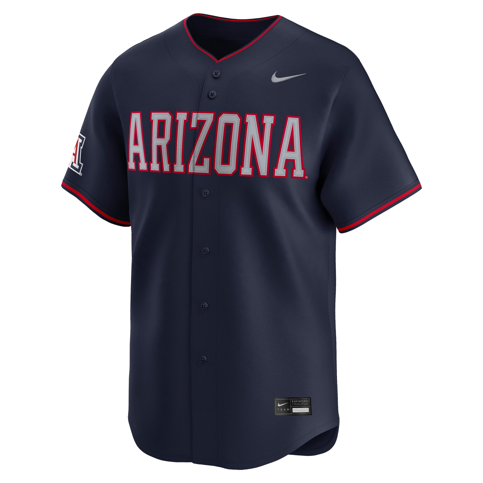 Arizona Wildcats Baseball Jersey Navy - front view