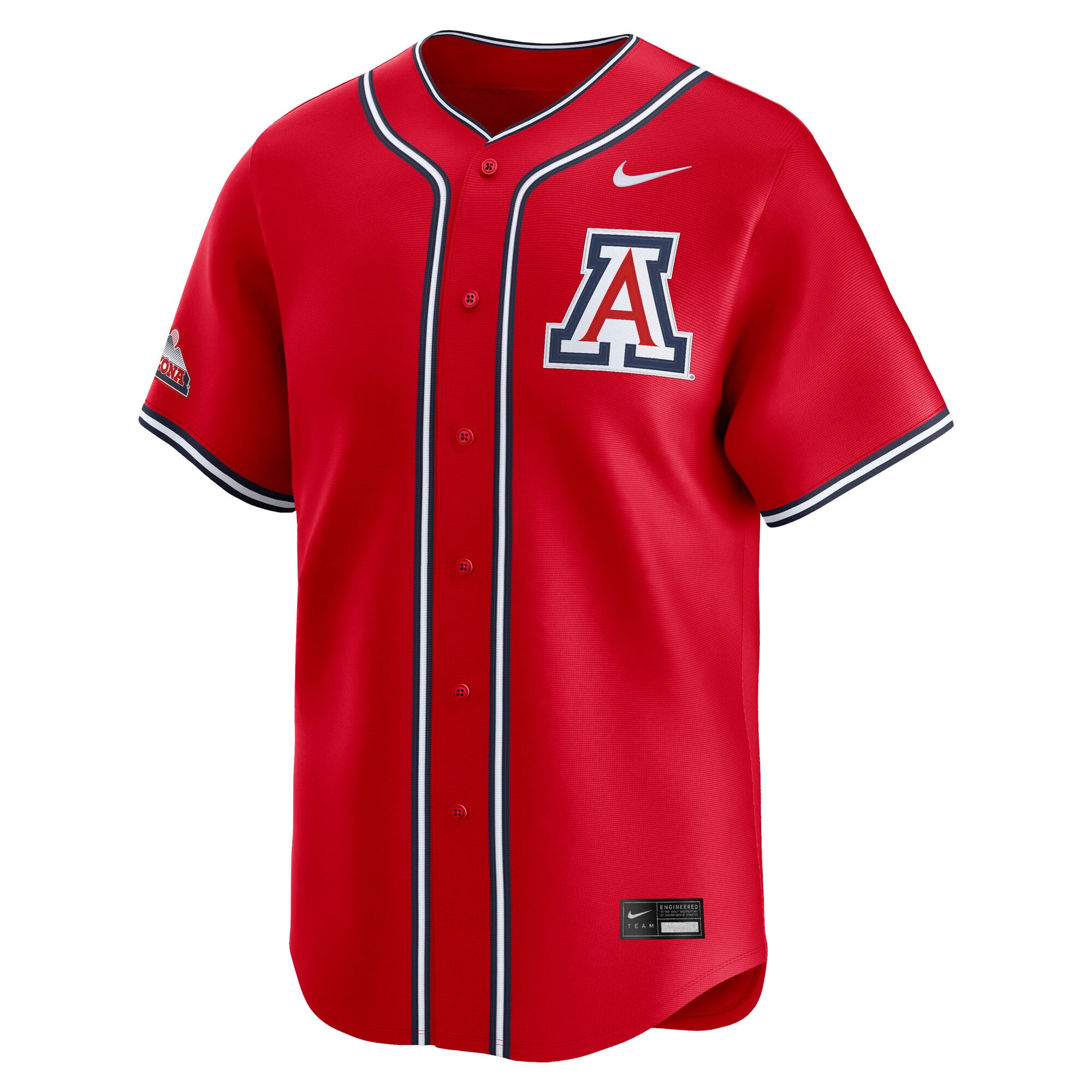 Arizona Wildcats Baseball Jersey Red - front view