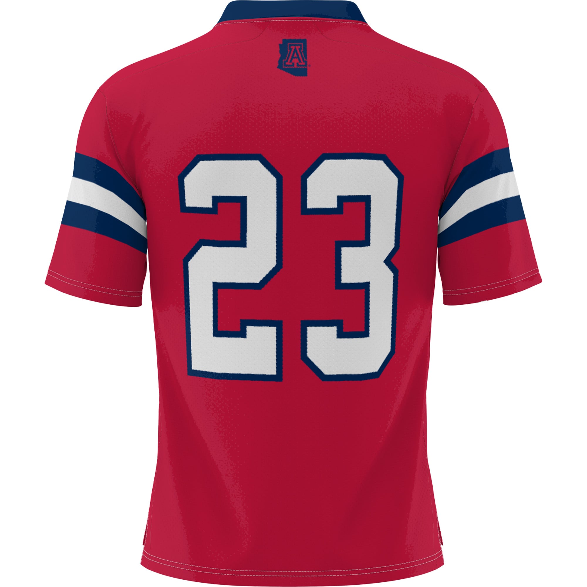 #23 Arizona Wildcats Desert Rising Football Jersey Red - back view