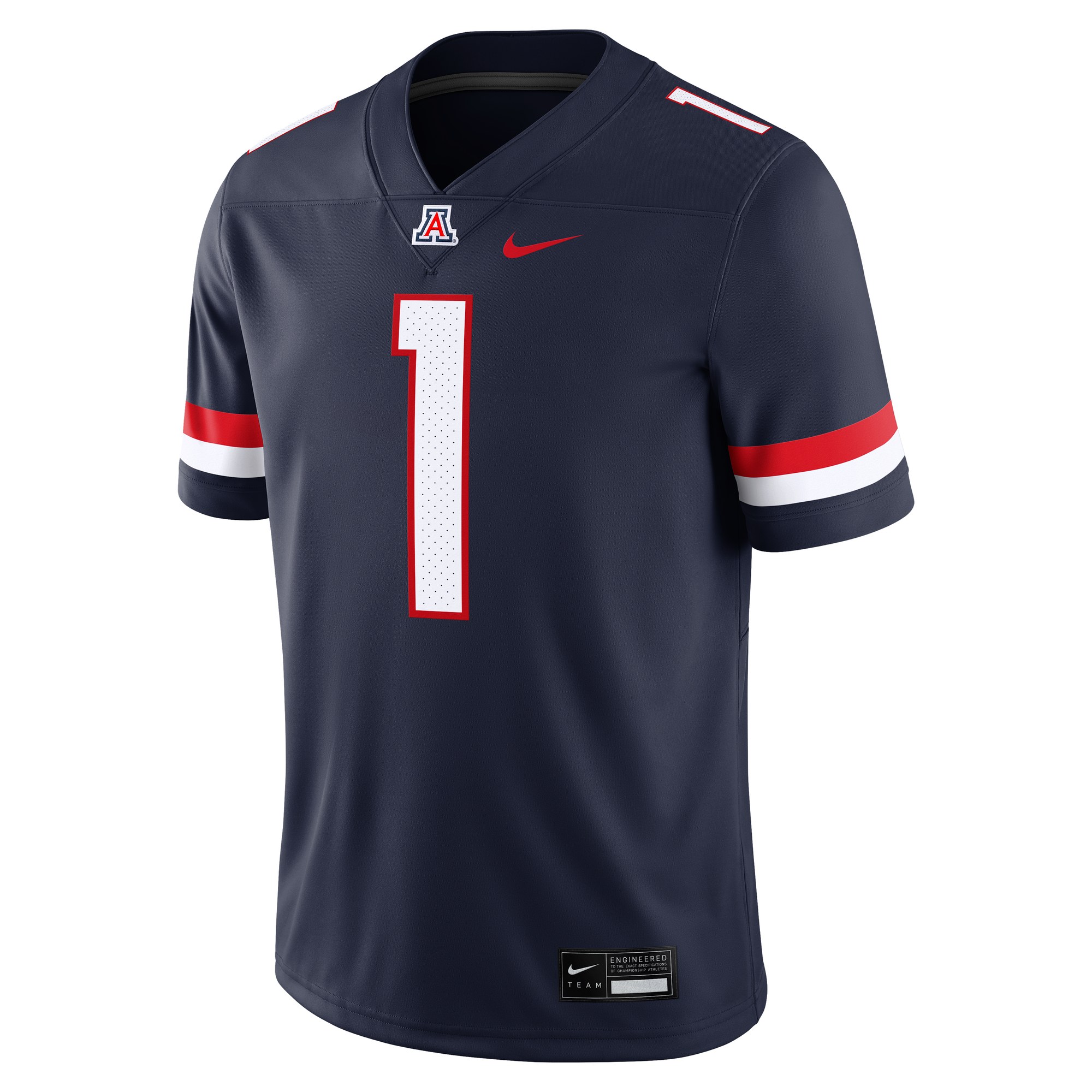 #1 Arizona Wildcats Home Football Jersey Navy - front view