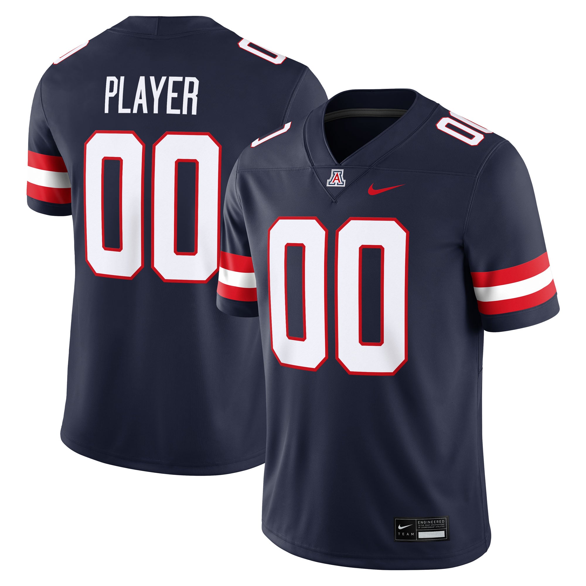 Arizona Wildcats Home Jersey Navy - front and back view