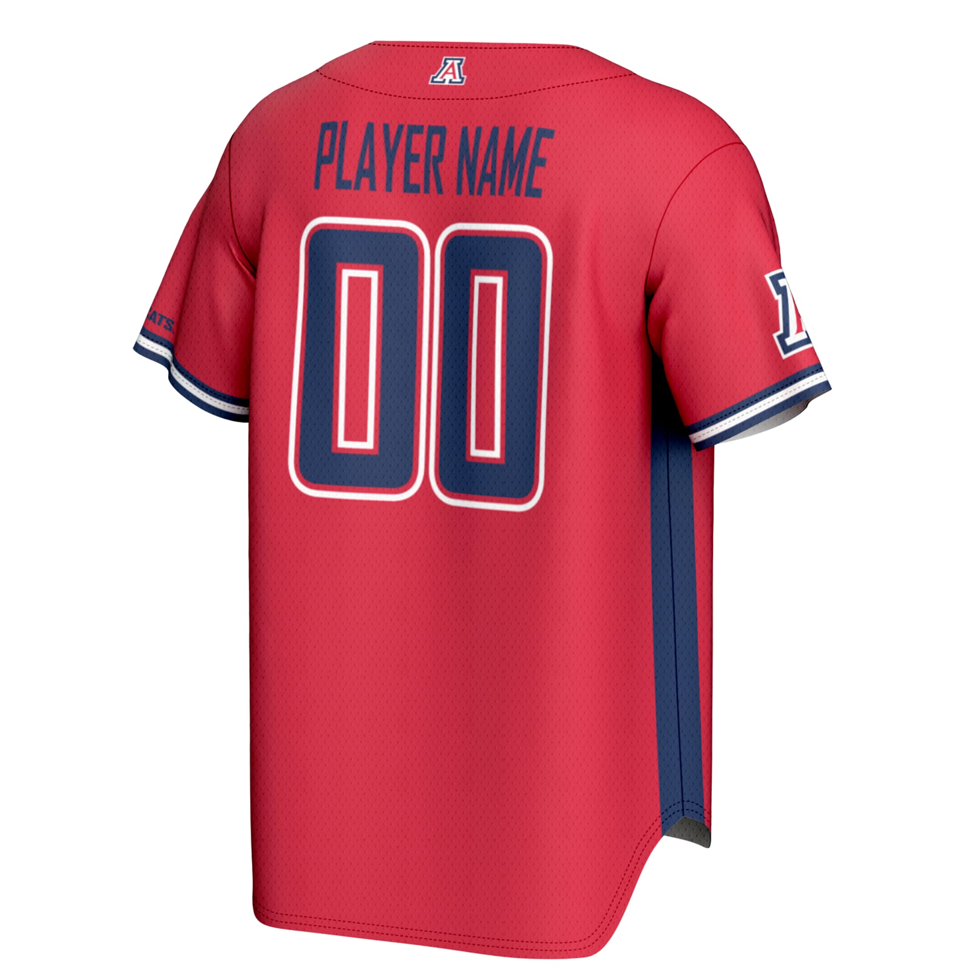 Arizona Wildcats Lightweight Baseball Jersey Red - back view