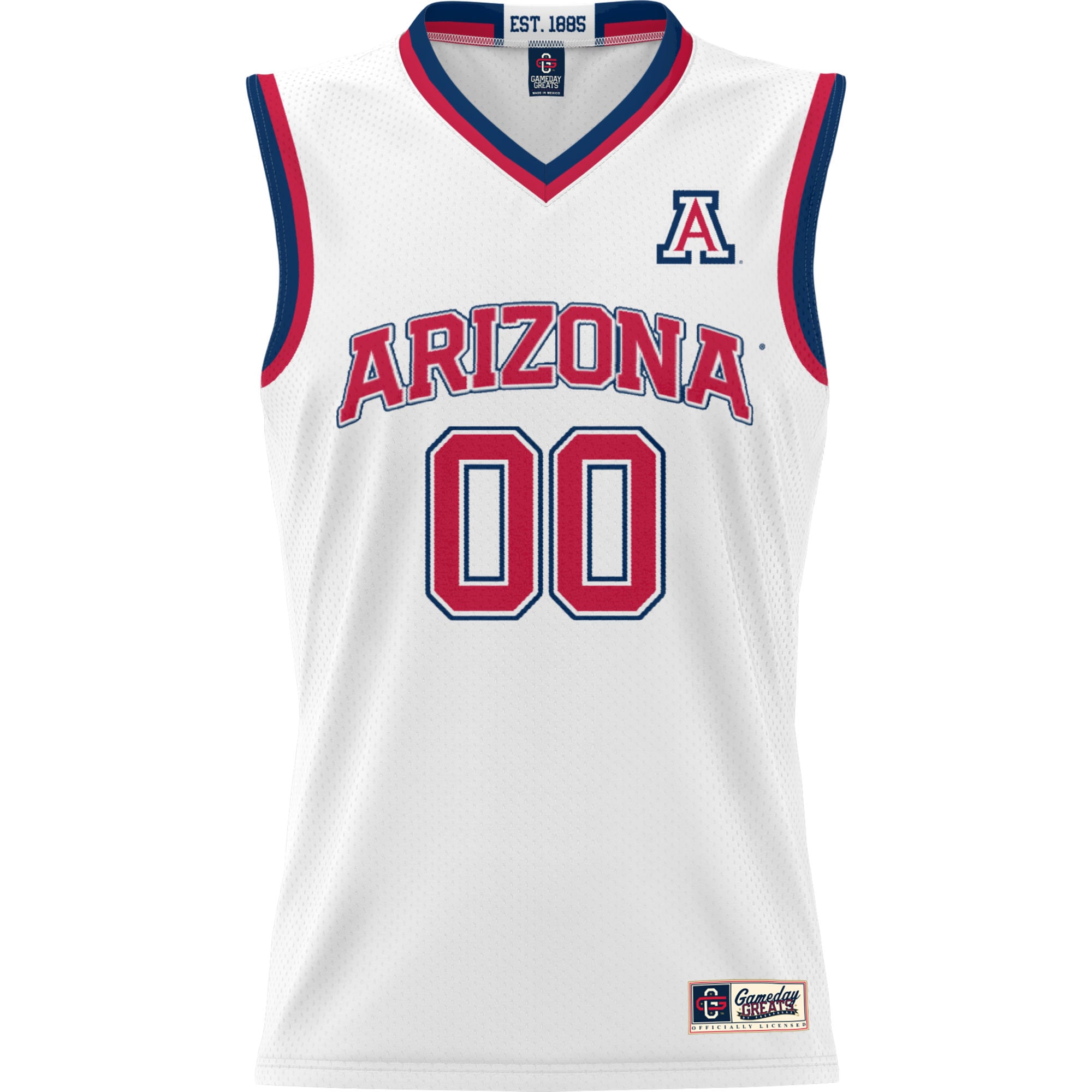 Arizona Wildcats Youth Lightweight Men's Basketball Jersey White - front view