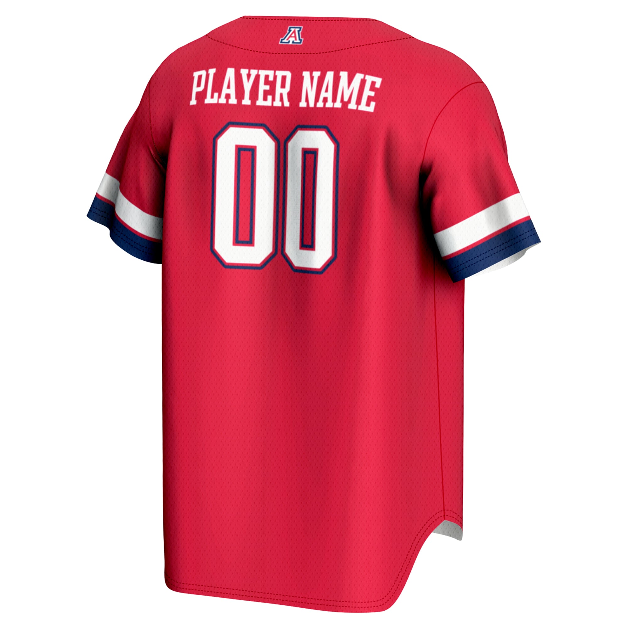 Arizona Wildcats Unisex Lightweight Baseball Jersey Red - back view