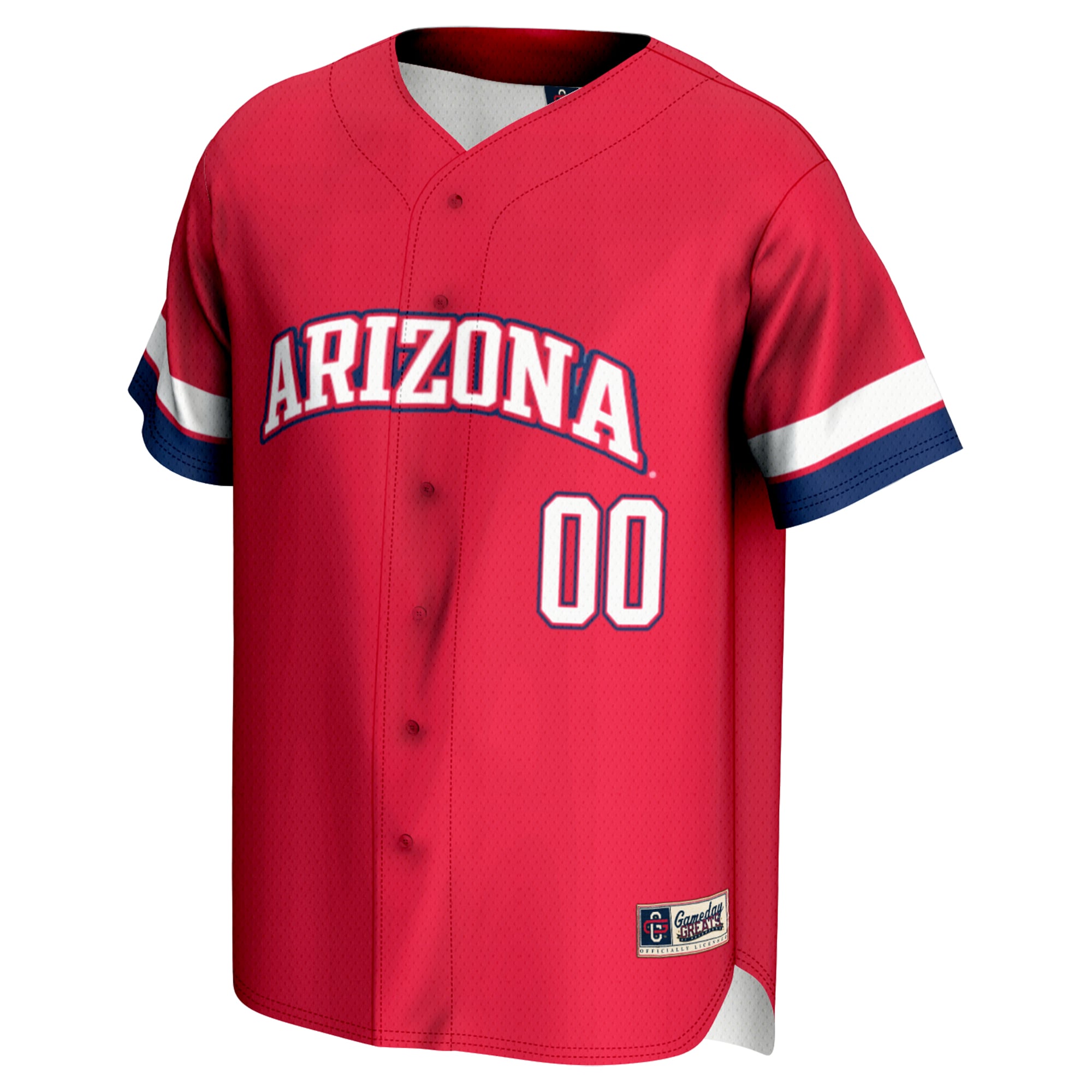 Arizona Wildcats Unisex Lightweight Baseball Jersey Red - front view