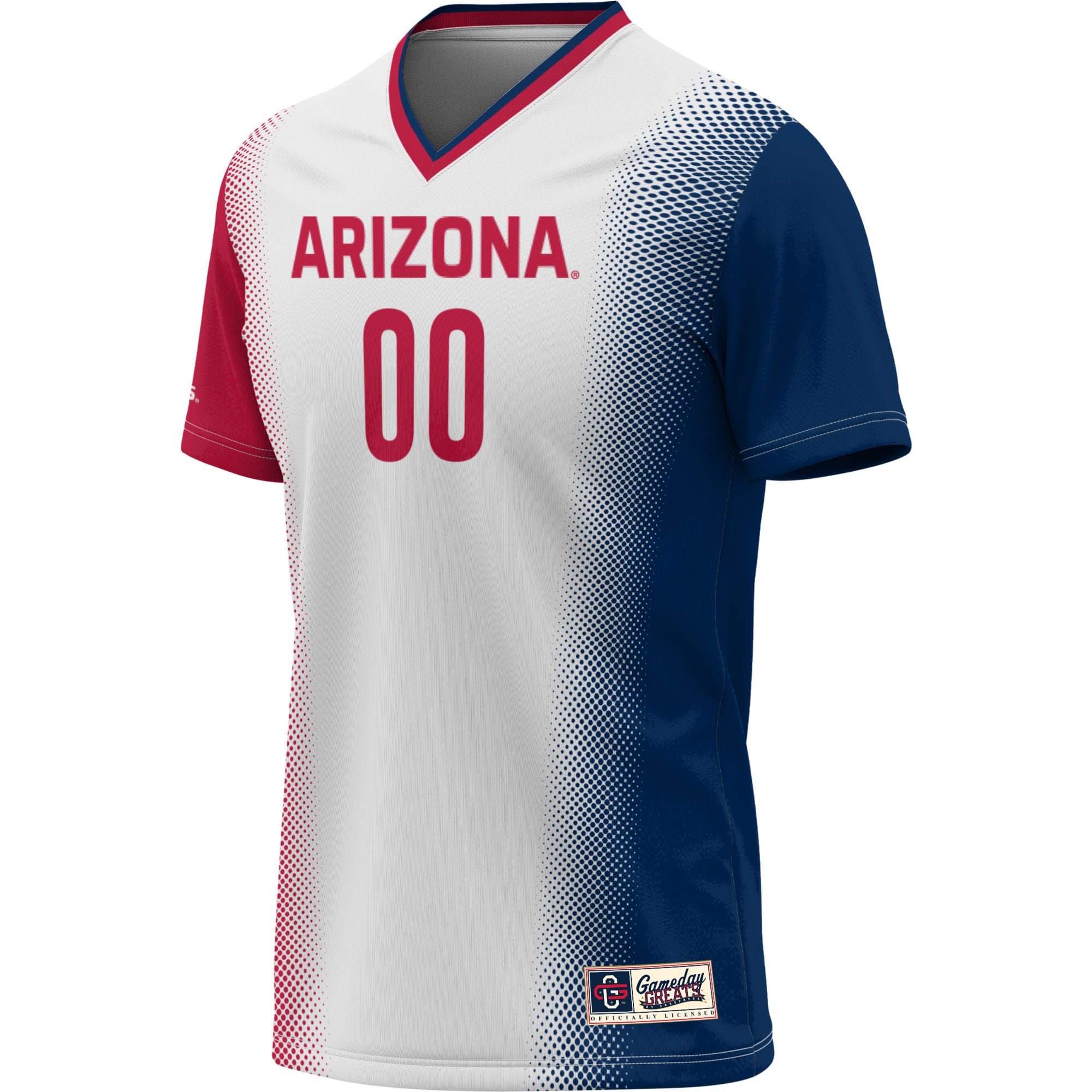 Arizona Wildcats Unisex Lightweight Soccer Jersey White - front view