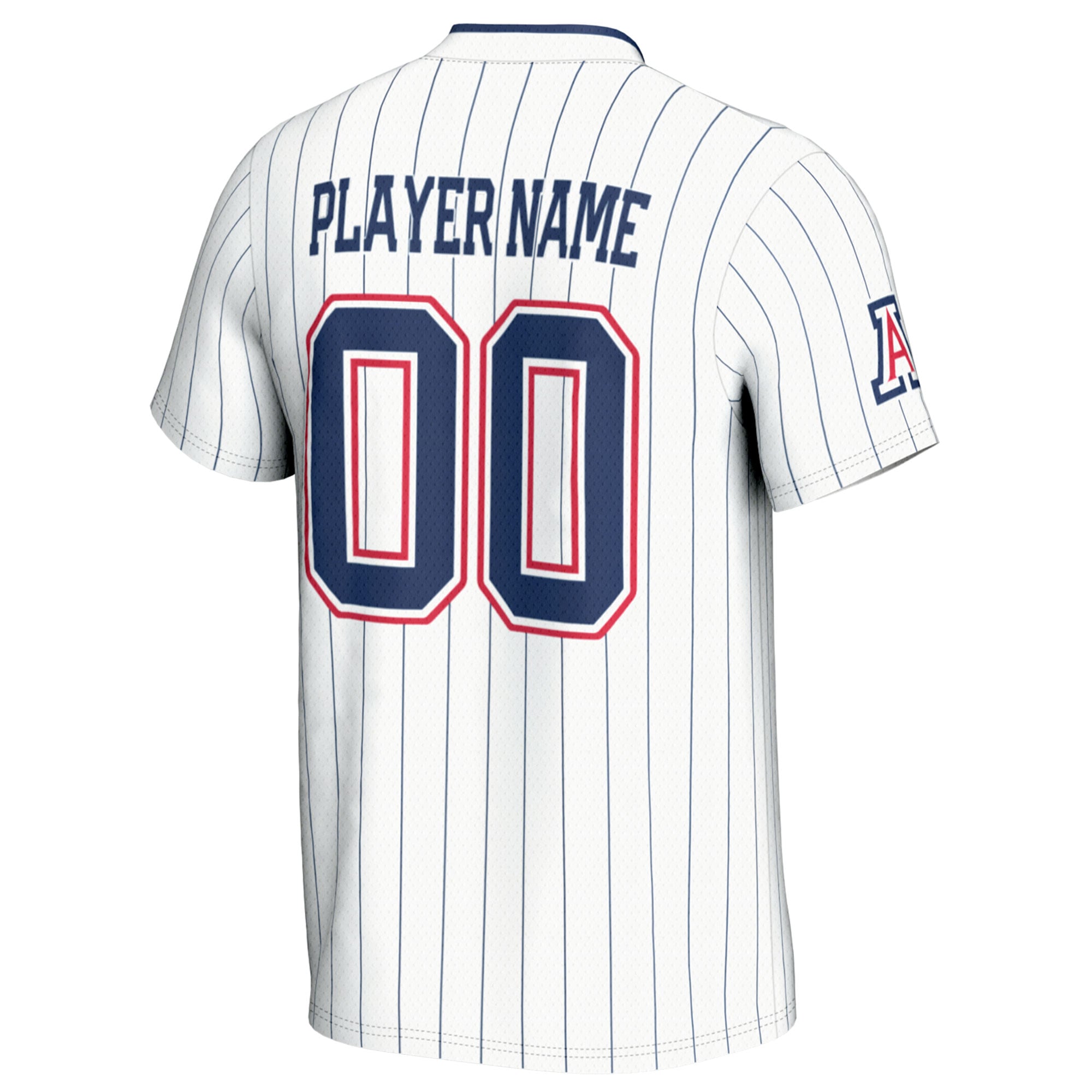 Arizona Wildcats Unisex Lightweight Softball Jersey White - back view