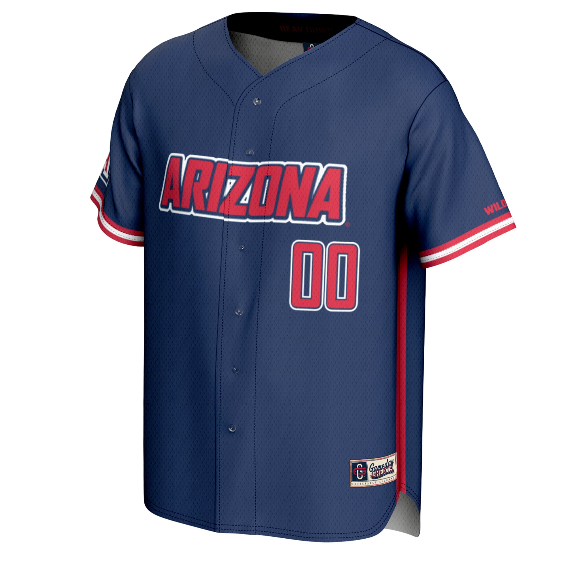Arizona Wildcats Youth Baseball Lightweight Jersey Navy - front view