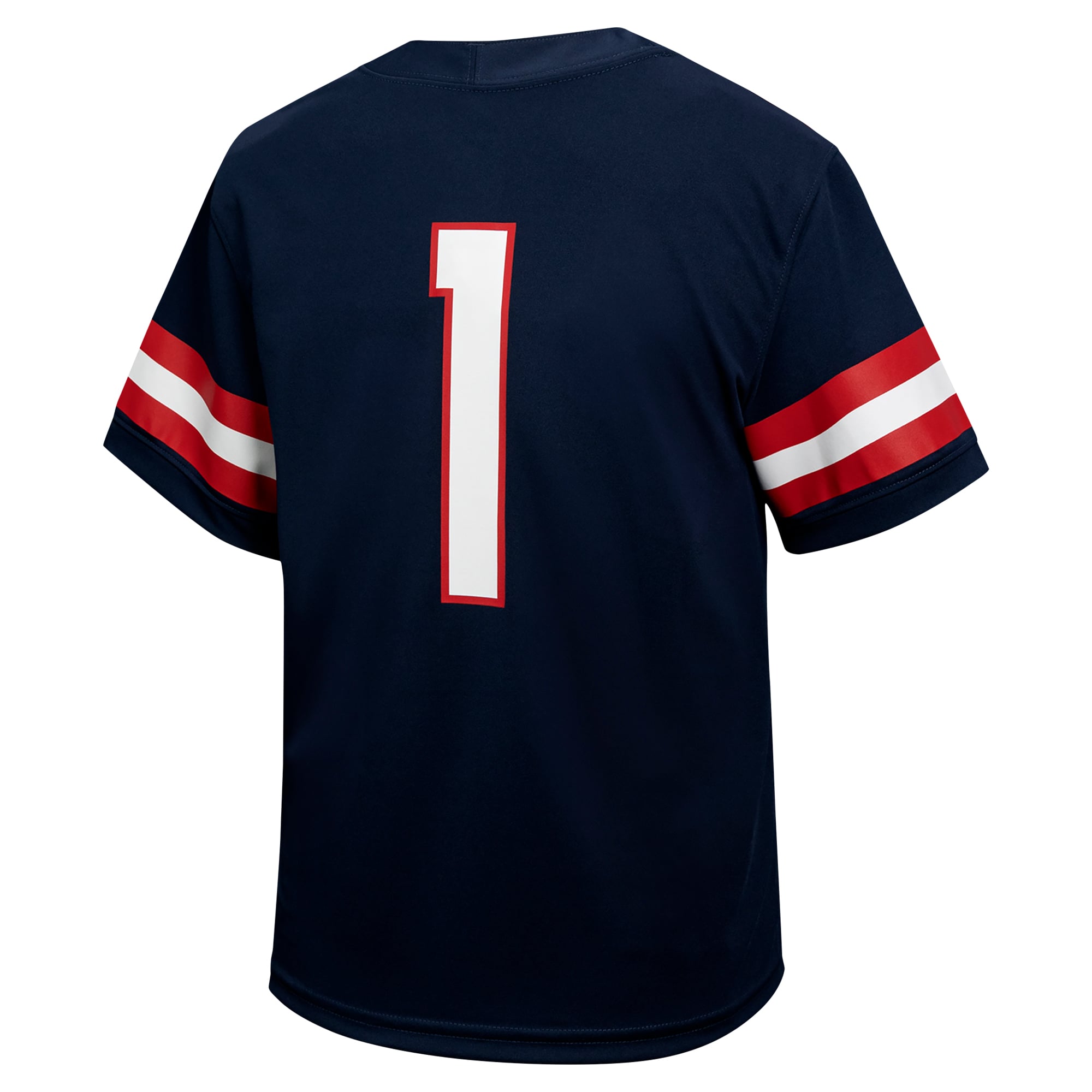 #1 Arizona Wildcats Youth Football Jersey Navy - back view