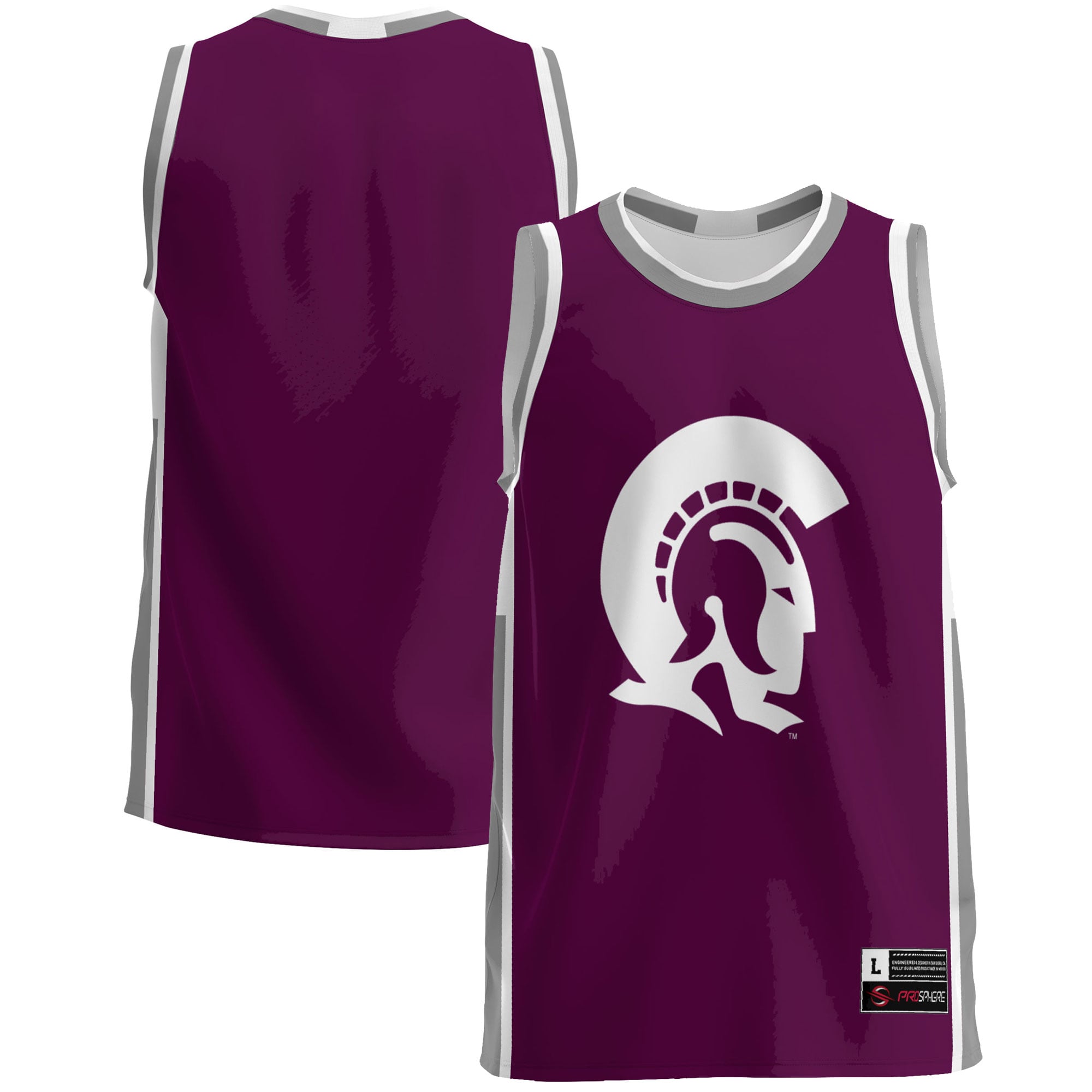 Arkansas Little Rock Trojans Lightweight Basketball Jersey Maroon - front and back view