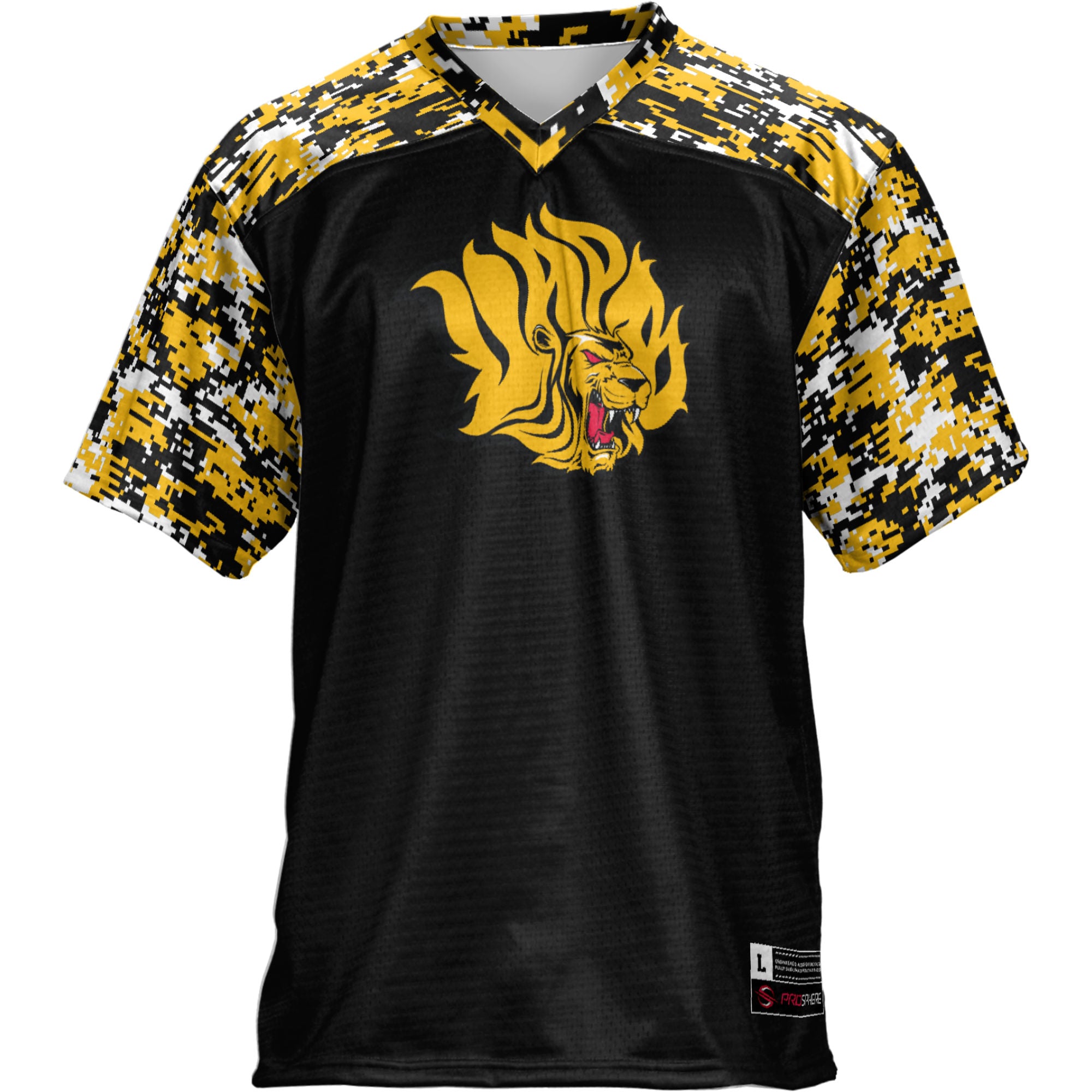 Arkansas Pine Bluff Golden Lions Football Jersey Black - front view