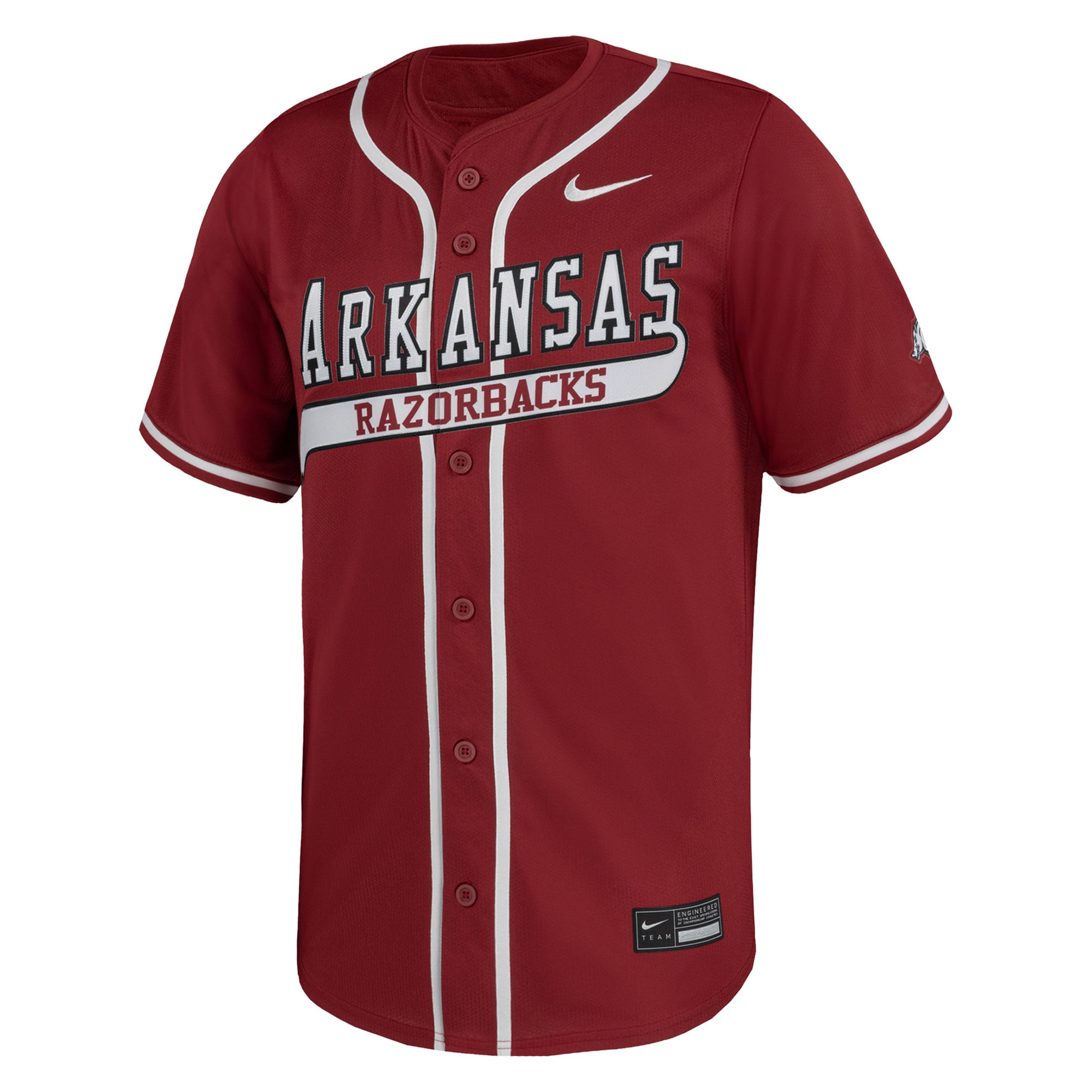 Arkansas Razorbacks Baseball Jersey Cardinal - front view