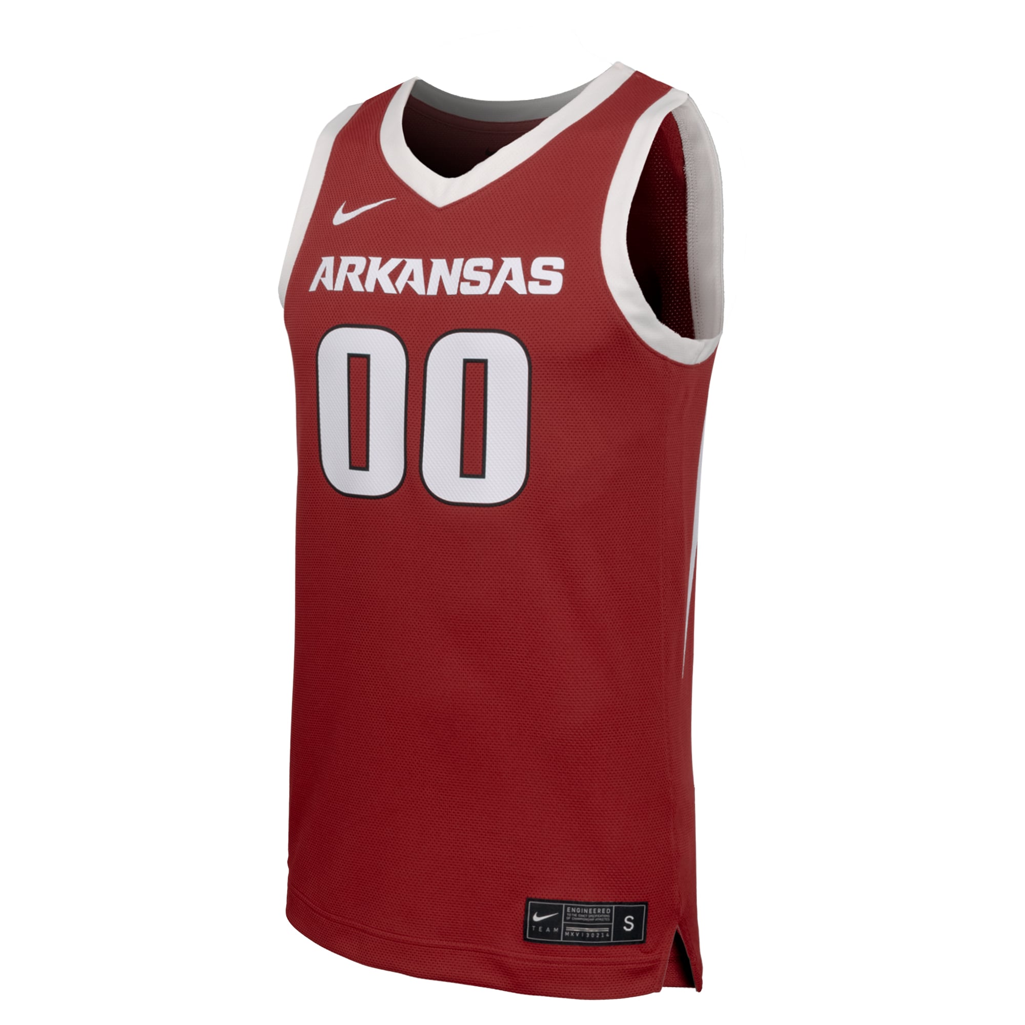 #00 Arkansas Razorbacks Basketball Jersey Cardinal - front view