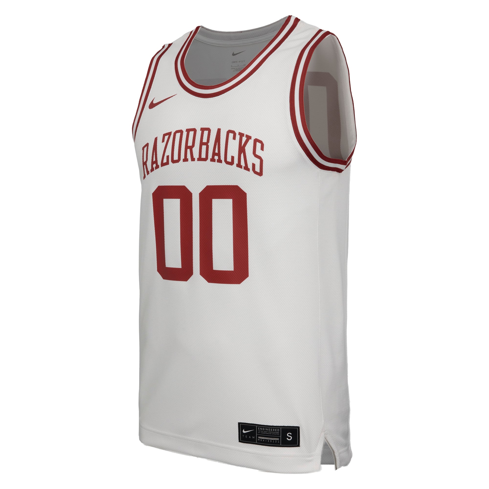 #1 Arkansas Razorbacks Basketball Jersey White - front view