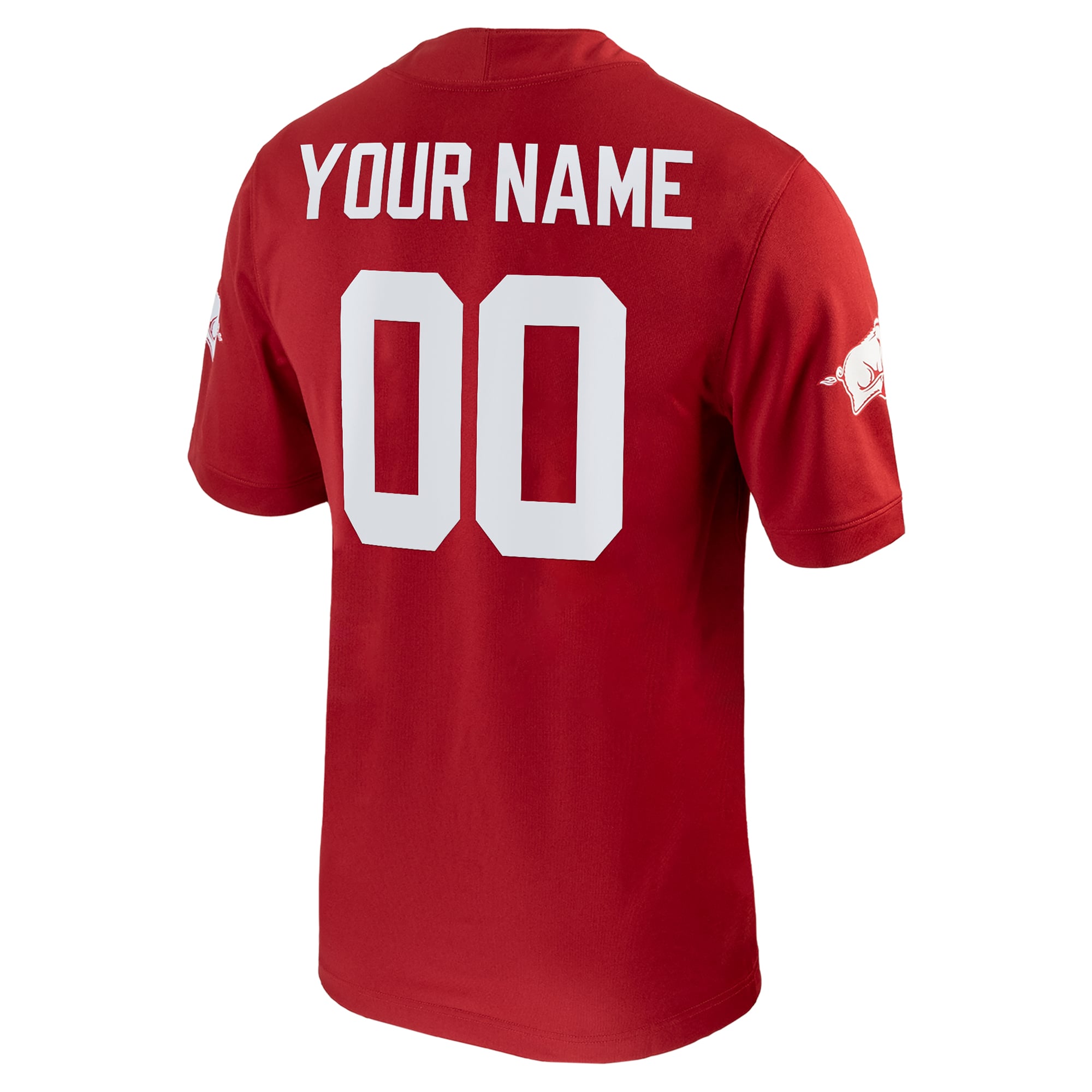 Arkansas Razorbacks Custom Football Jersey Cardinal - back view