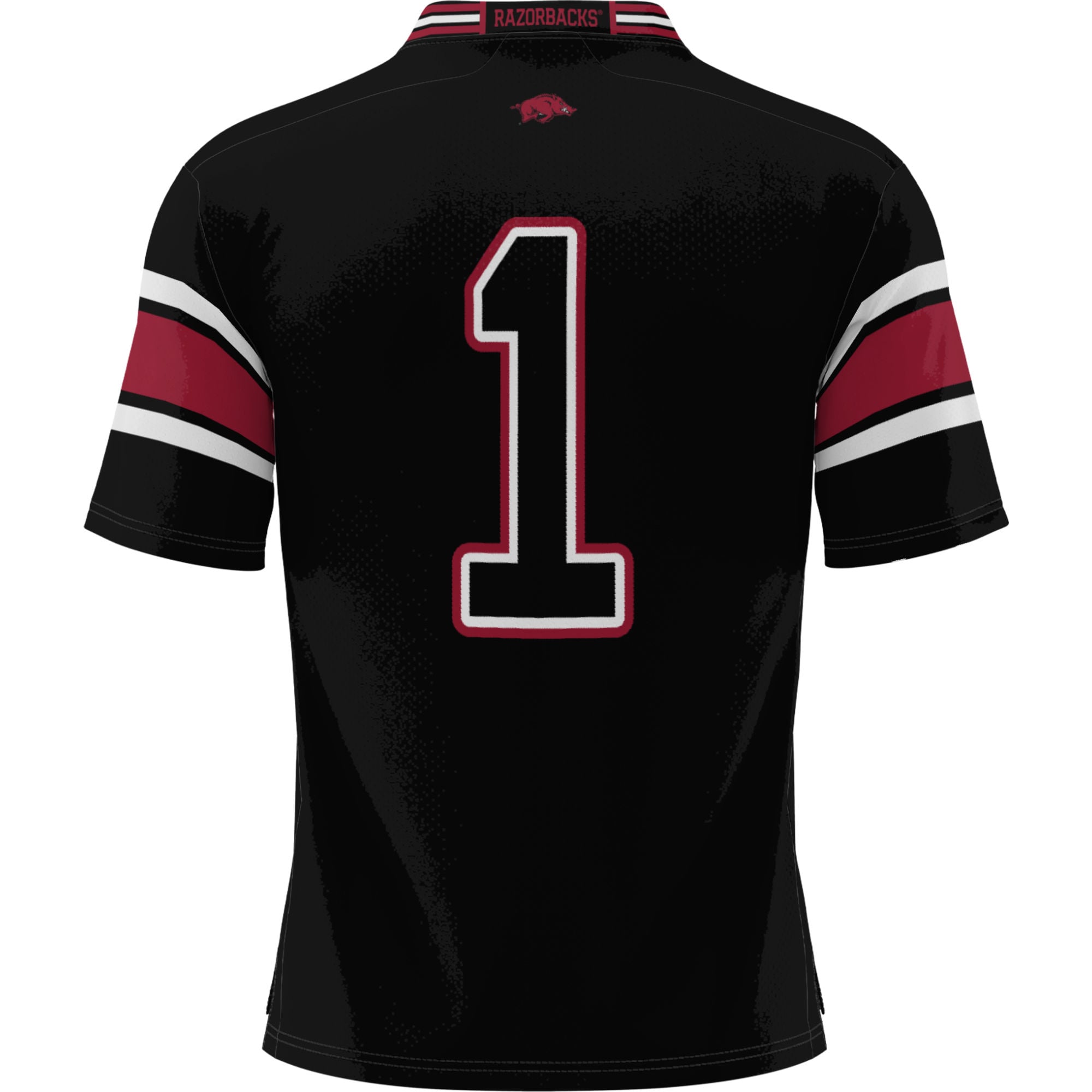 #1 Arkansas Razorbacks Football Jersey Black - back view