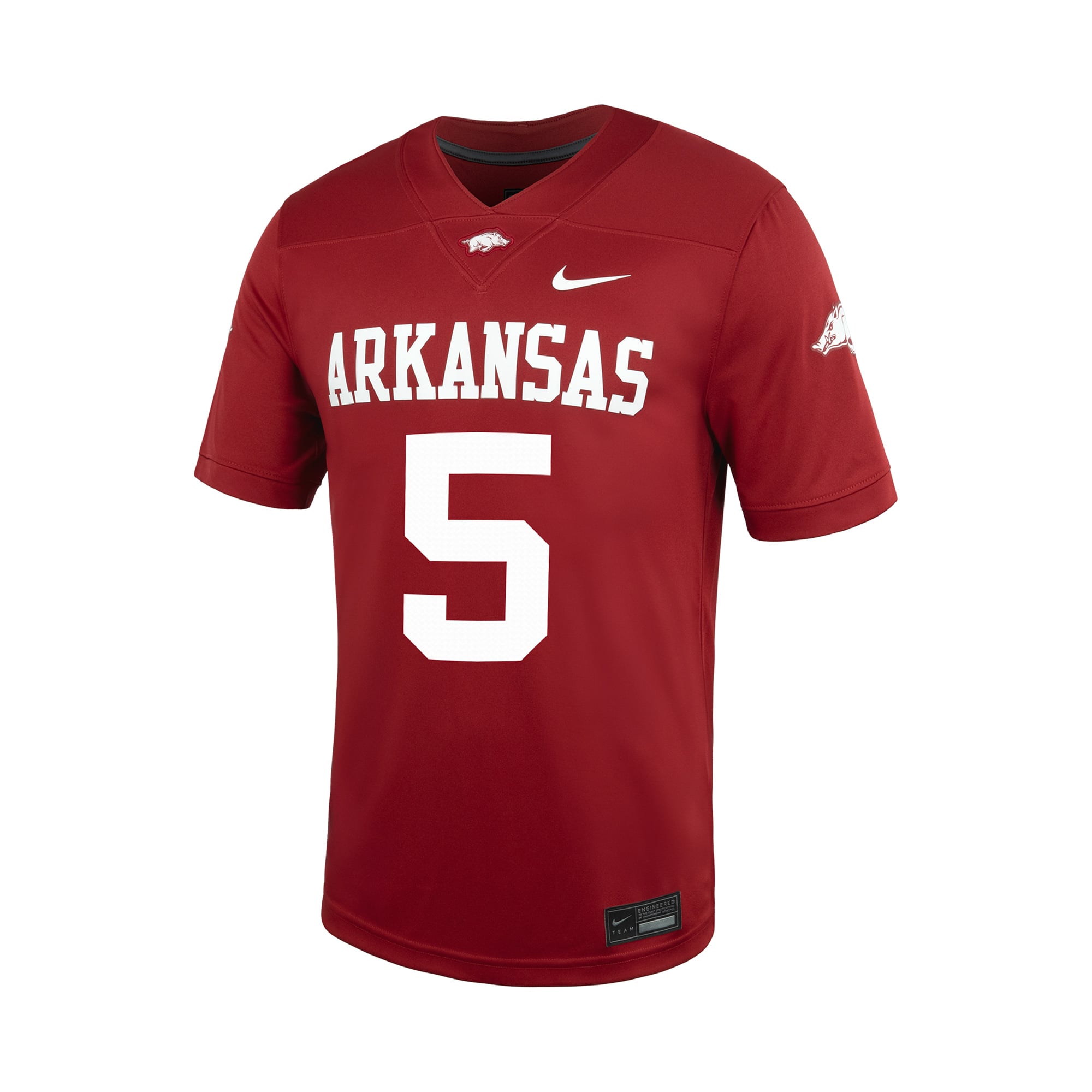 #5 Arkansas Razorbacks Football Jersey - Cardinal - front view