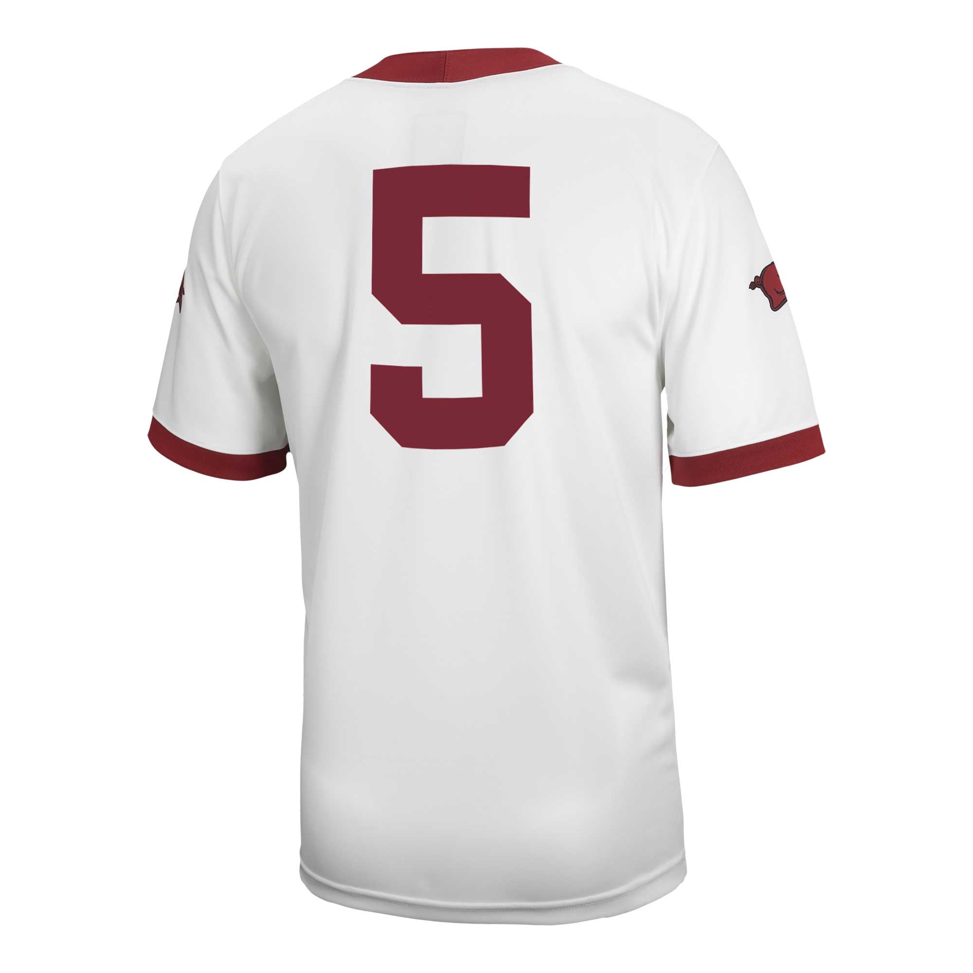 #5 Arkansas Razorbacks Football Jersey - White - back view