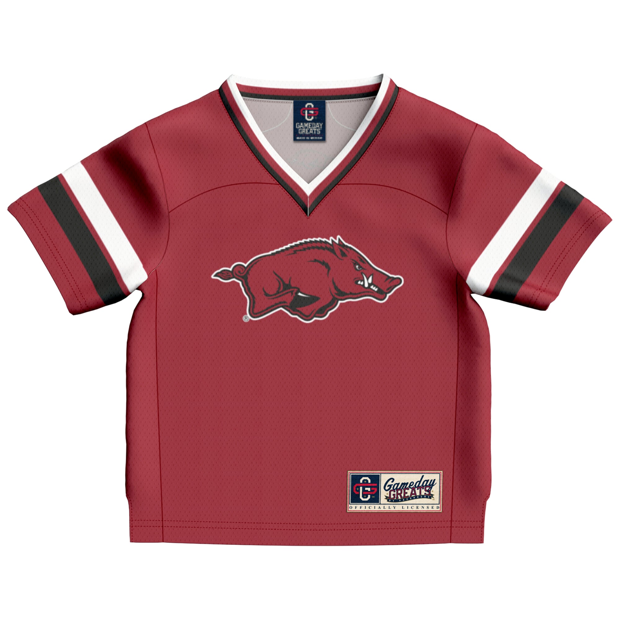 #1 Arkansas Razorbacks Infant Lightweight Collegiate Football Fashion Jersey Cardinal - front view