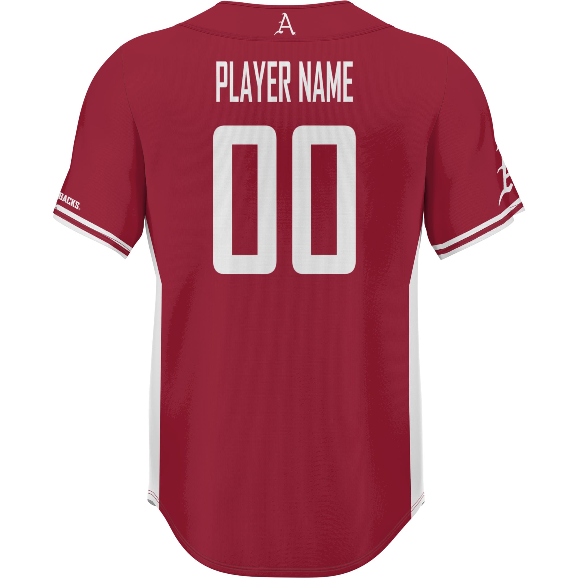 Arkansas Razorbacks Lightweight Baseball Jersey Cardinal - back view