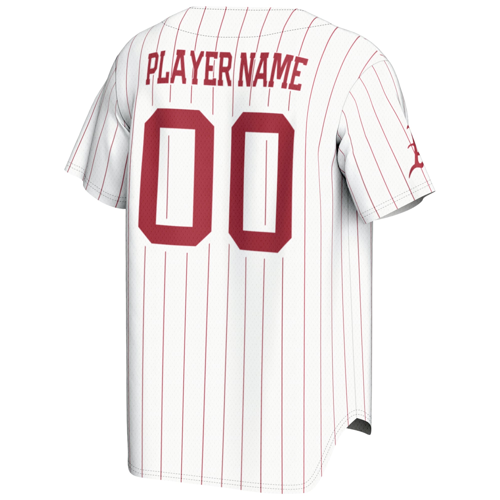 Arkansas Razorbacks Lightweight Baseball Jersey White - back view